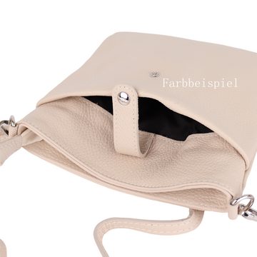MIRROSI Umhängetasche Damen Crossbody Bag, Echtleder Made In Italy, 23x24x2cm