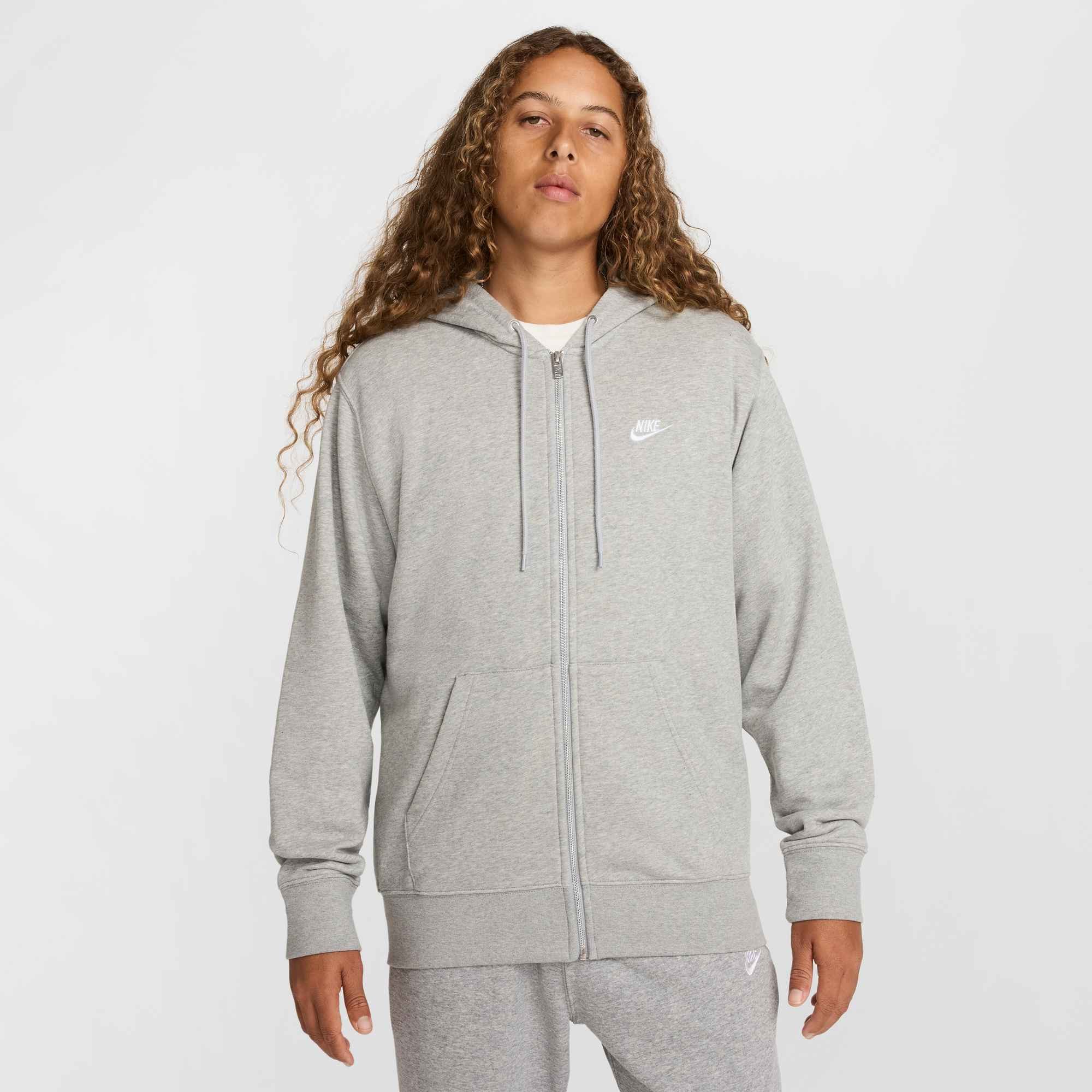 Nike Sportswear Kapuzensweatshirt M NK CLUB FT FZ HOODIE mit Kapuze, Rundhalsausschnitt