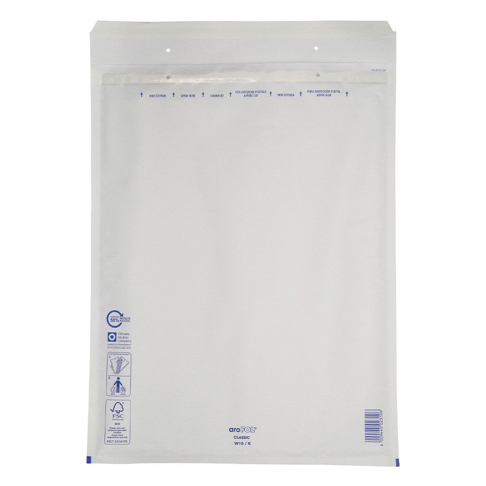 BB-Verpackungen Versandtasche Luftpolsterversandtasche, 320 x 455 mm, Größe: 10 / K, Weiß