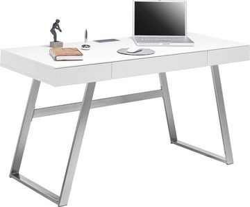 MCA furniture Schreibtisch Aspen, weiß matt,Schubladen mit push to open, Breite 140 cm