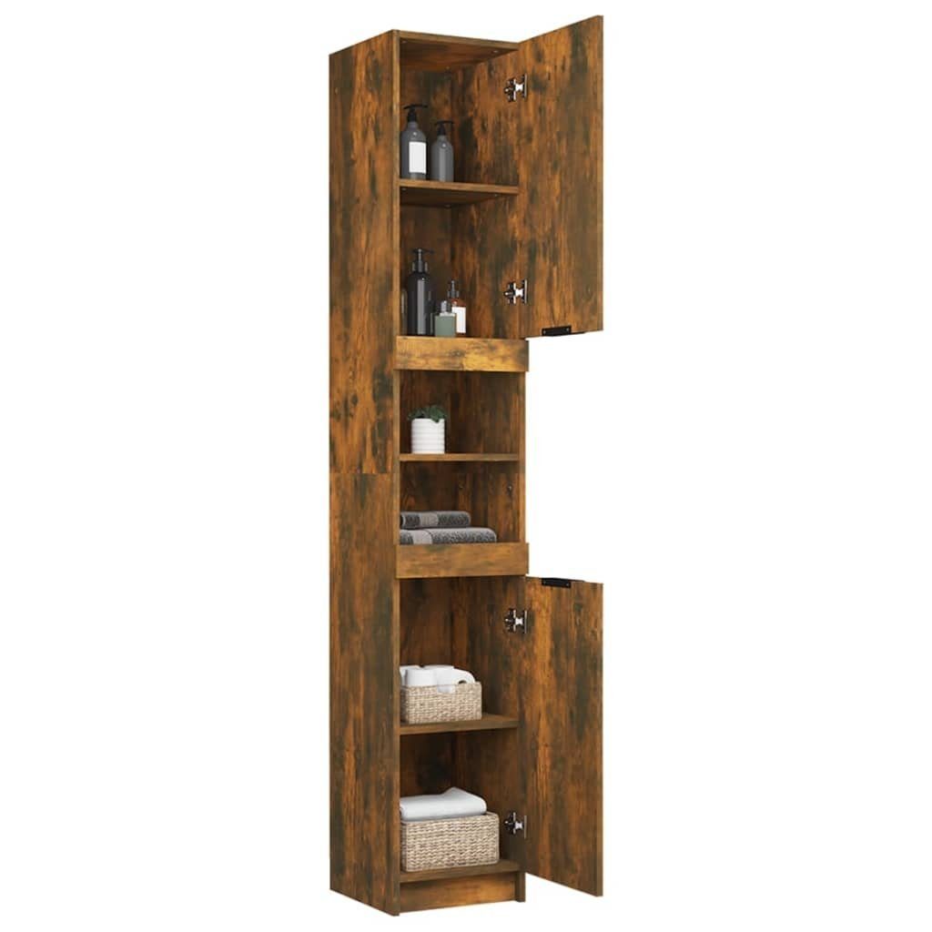 vidaXL Fächerschrank Badschrank Räuchereiche 32x34x188,5 Holzwerkstoff cm (1-St)