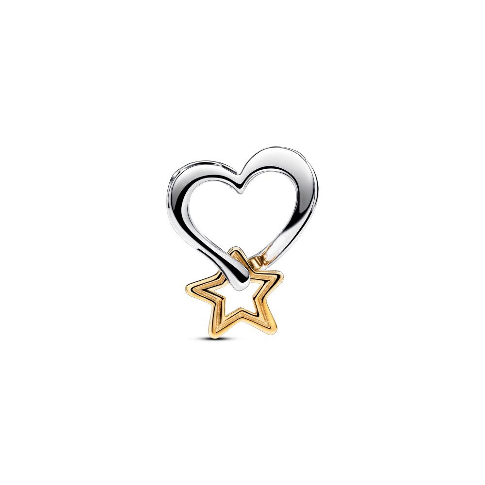 Pandora Charm-Einhänger Pandora Moments Glücksstern und Herz Charm 763513C00