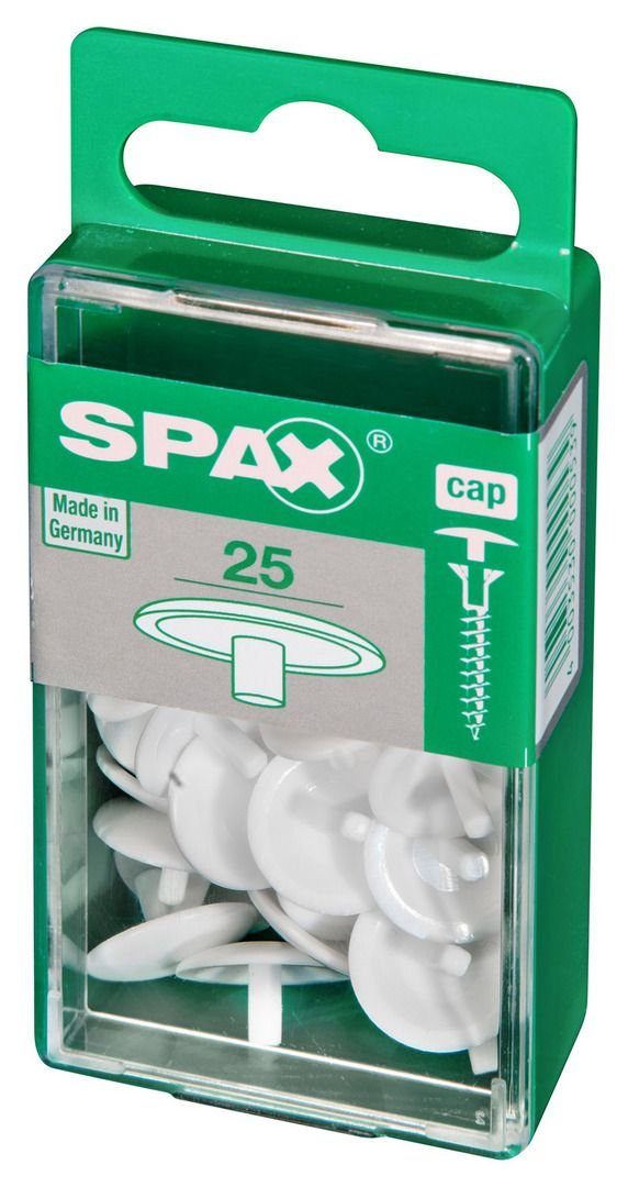 (stift) Abdeckkappen SPAX zum 25 - weiß Spax stecken Abdeckkappe