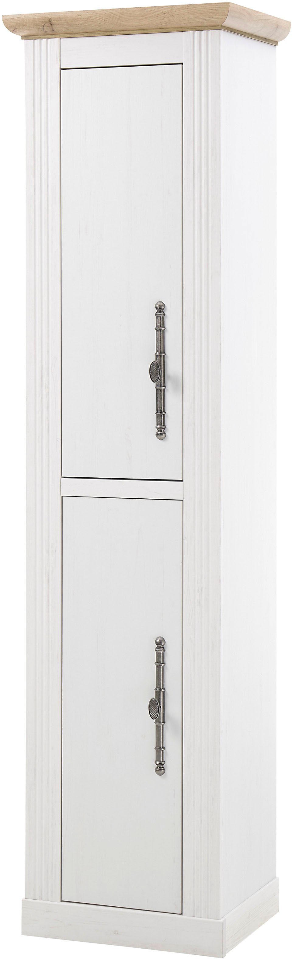 OTTO home Stauraumschrank WESTMINSTER, Badschrank im Landhausstil, Schrank mit Metallgriffen in 2 Farben verfügbar, mit Stauraum hinter Drehtüren