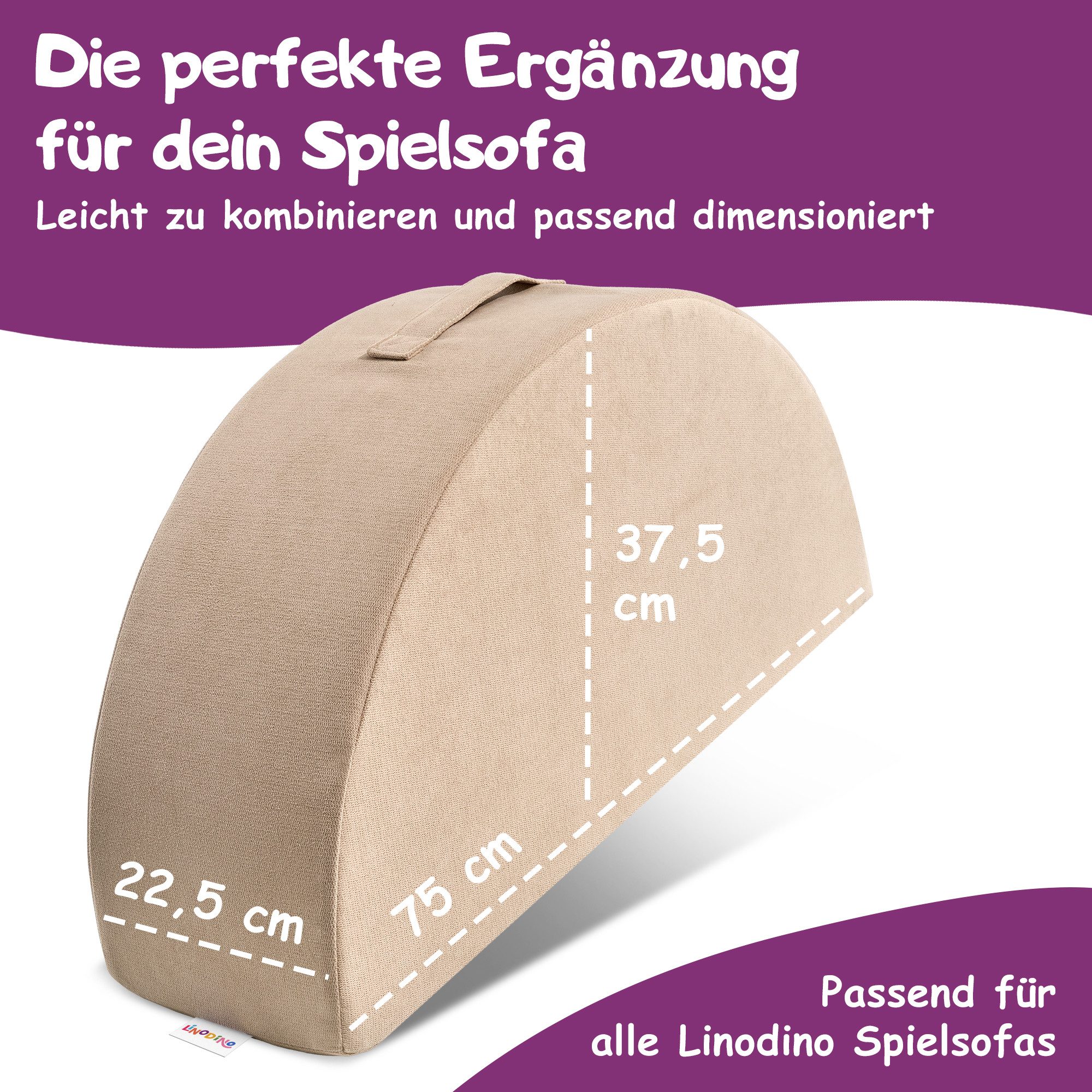 Linodino Kindersofa Halbmond Wippe I Balancieren, günstig online kaufen