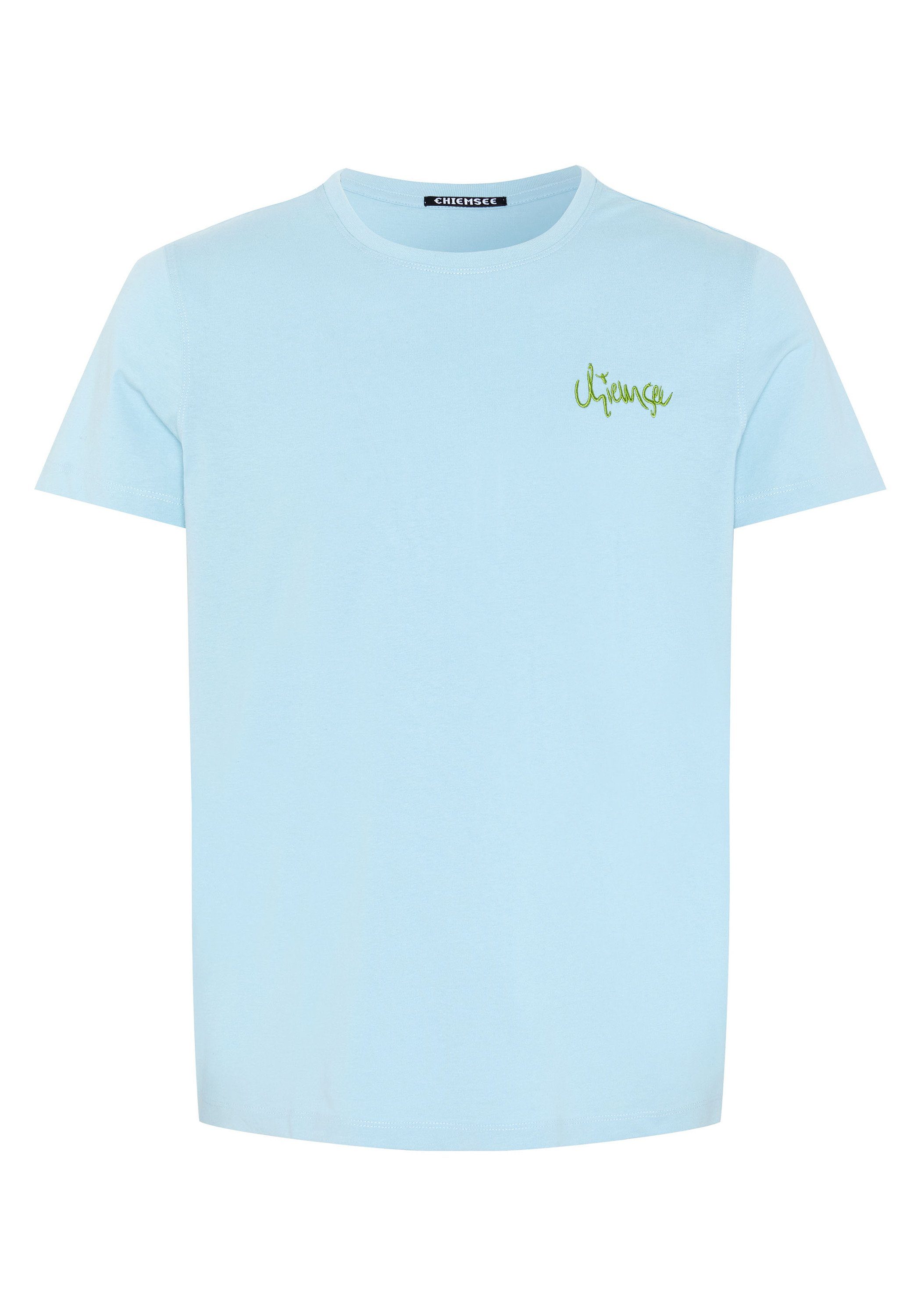 Chiemsee Print-Shirt T-Shirt mit Blattmotiv und Schriftzug 1 Sky Blue