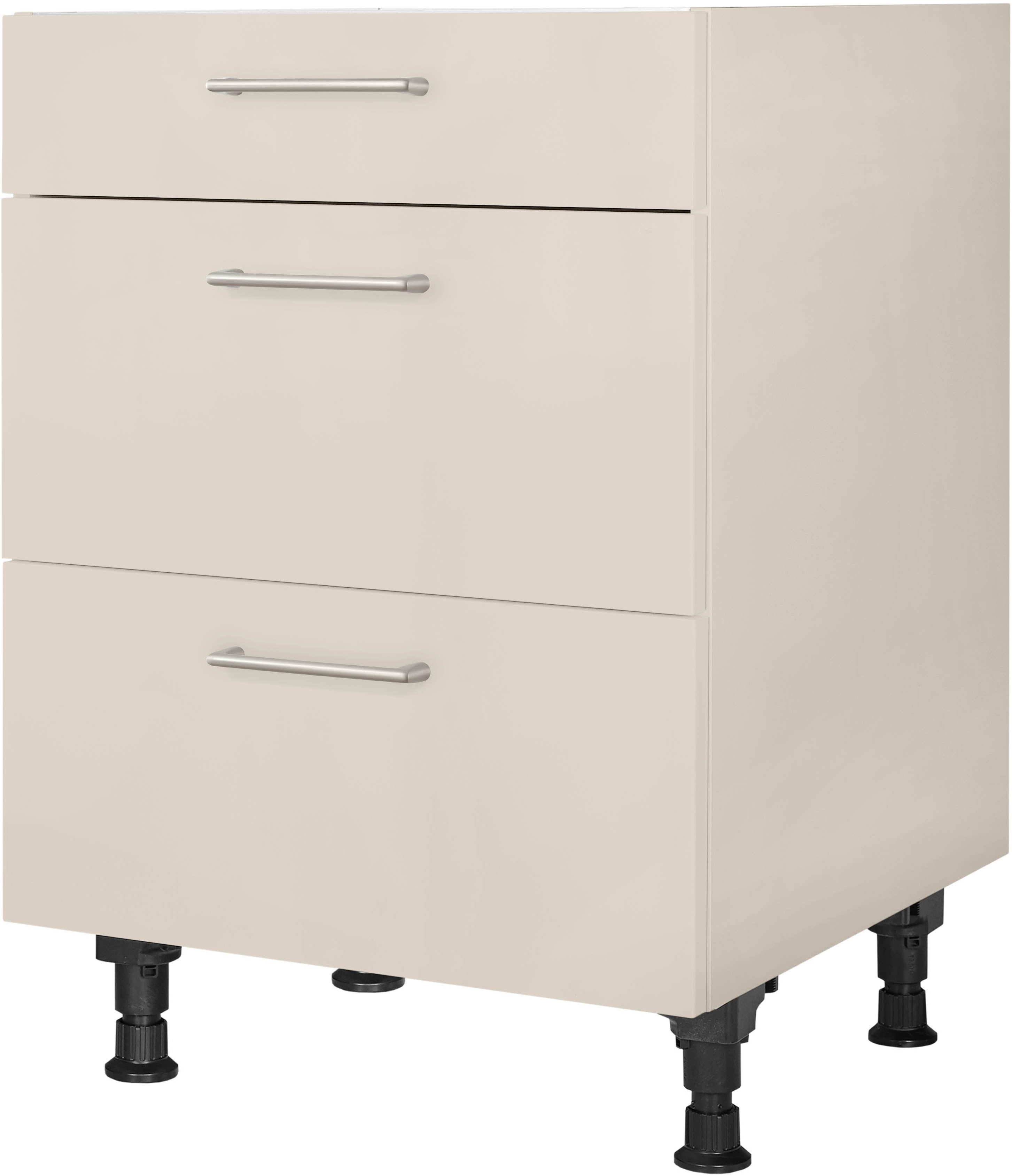 nobilia® Kochfeldumbauschrank "Laser", vormontiert, mit Schubkasten und Auszügen, in den Breiten 60 und 90 cm