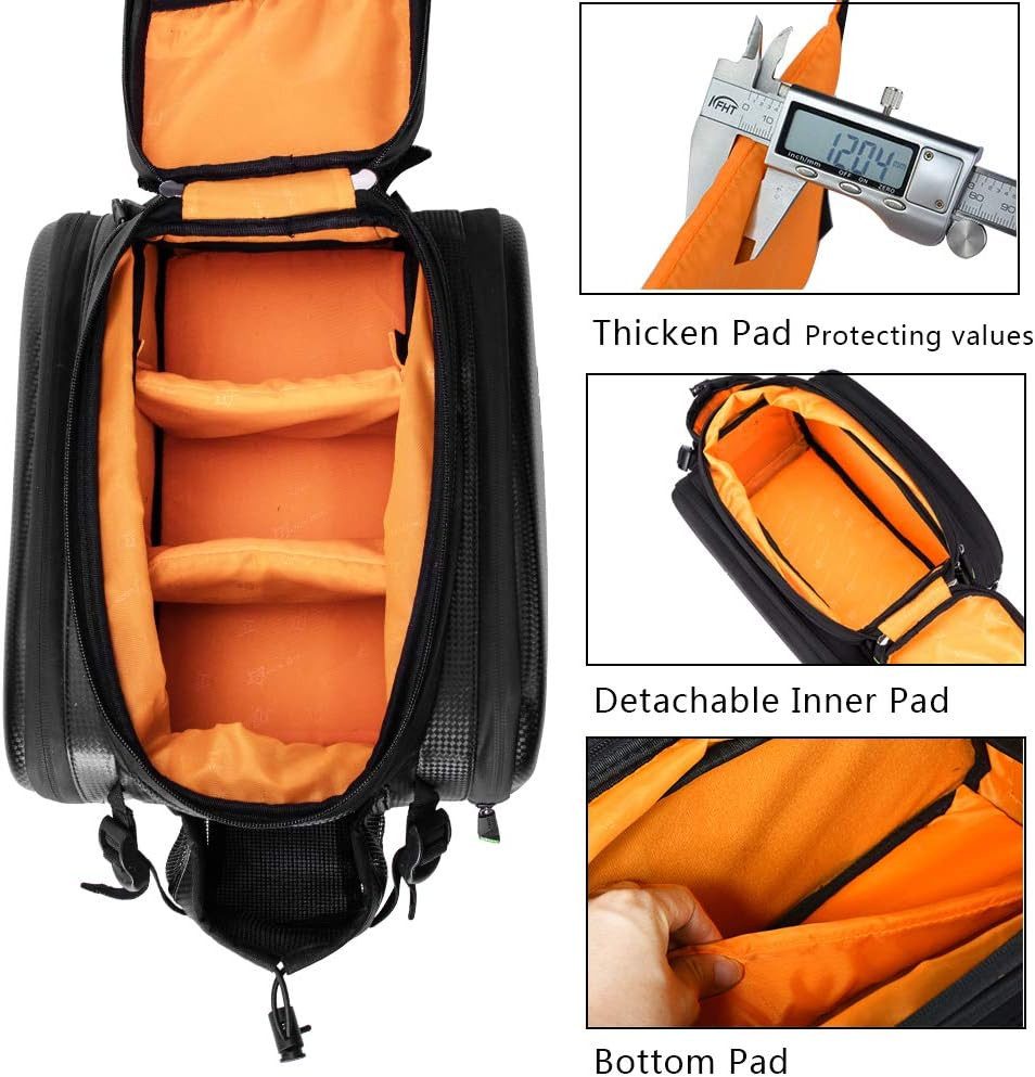 ROCKBROS Gepäckträgertasche wasserdichte Fahrradtasche für Gepäckträger, mit Regenschutz 17-35L – Bild 5 von 5