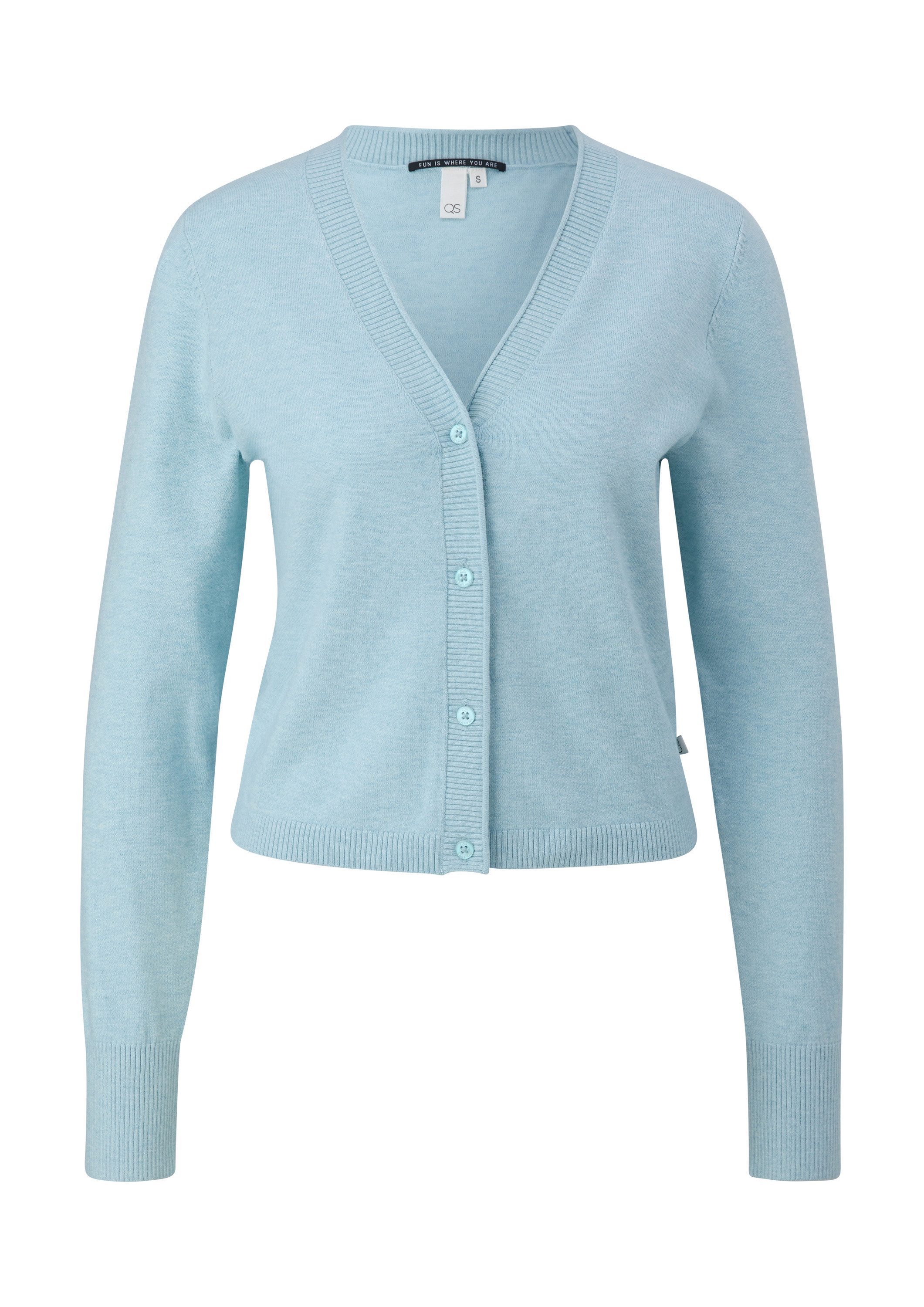 QS Cardigan Strickjacke Strickjacke aus Viskosemix günstig online kaufen