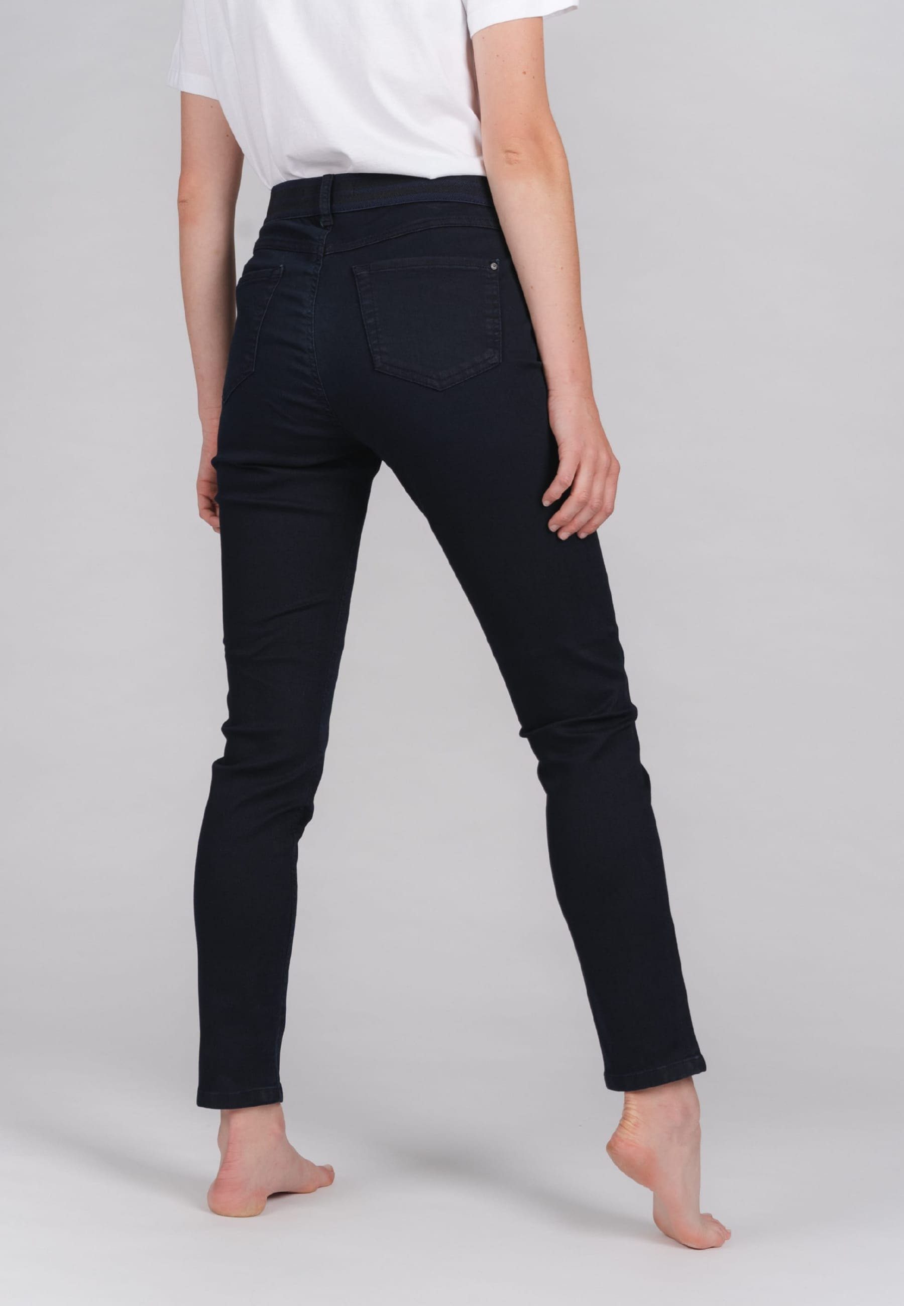 dunkelblau Jeans Size Stretch-bund Label-Applikationen One mit Slim-fit-Jeans ANGELS Mit