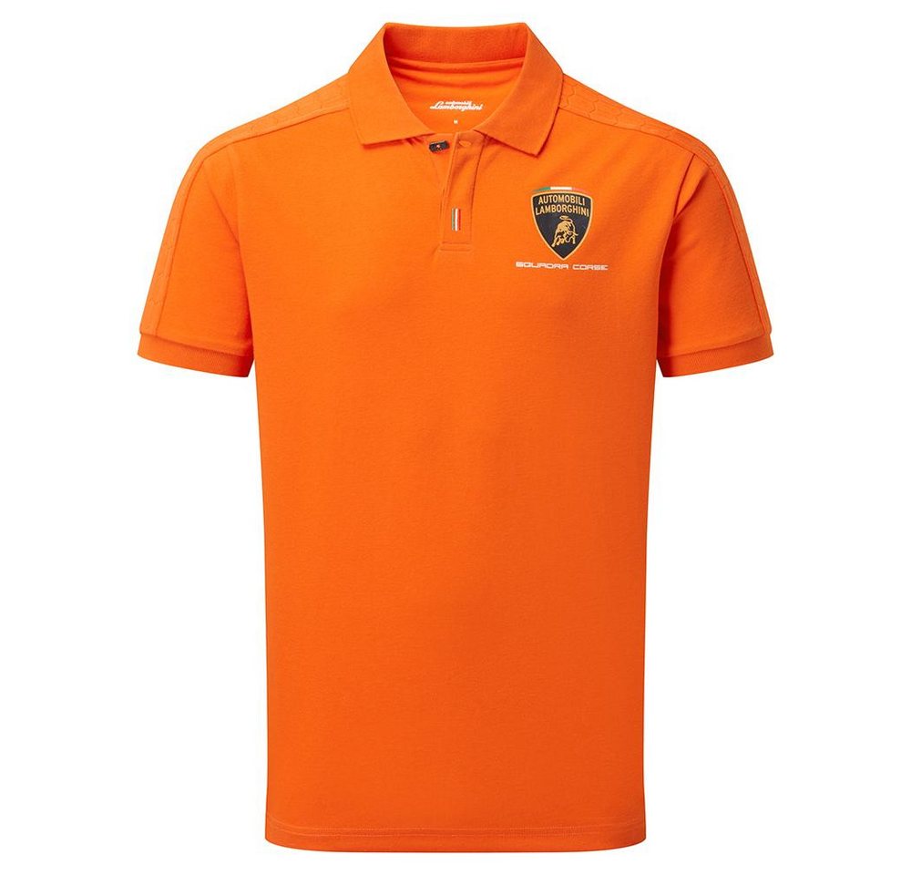 Automobili Lamborghini Poloshirt Squadra Corse Polohemd Schriftzug auf dem Rücken