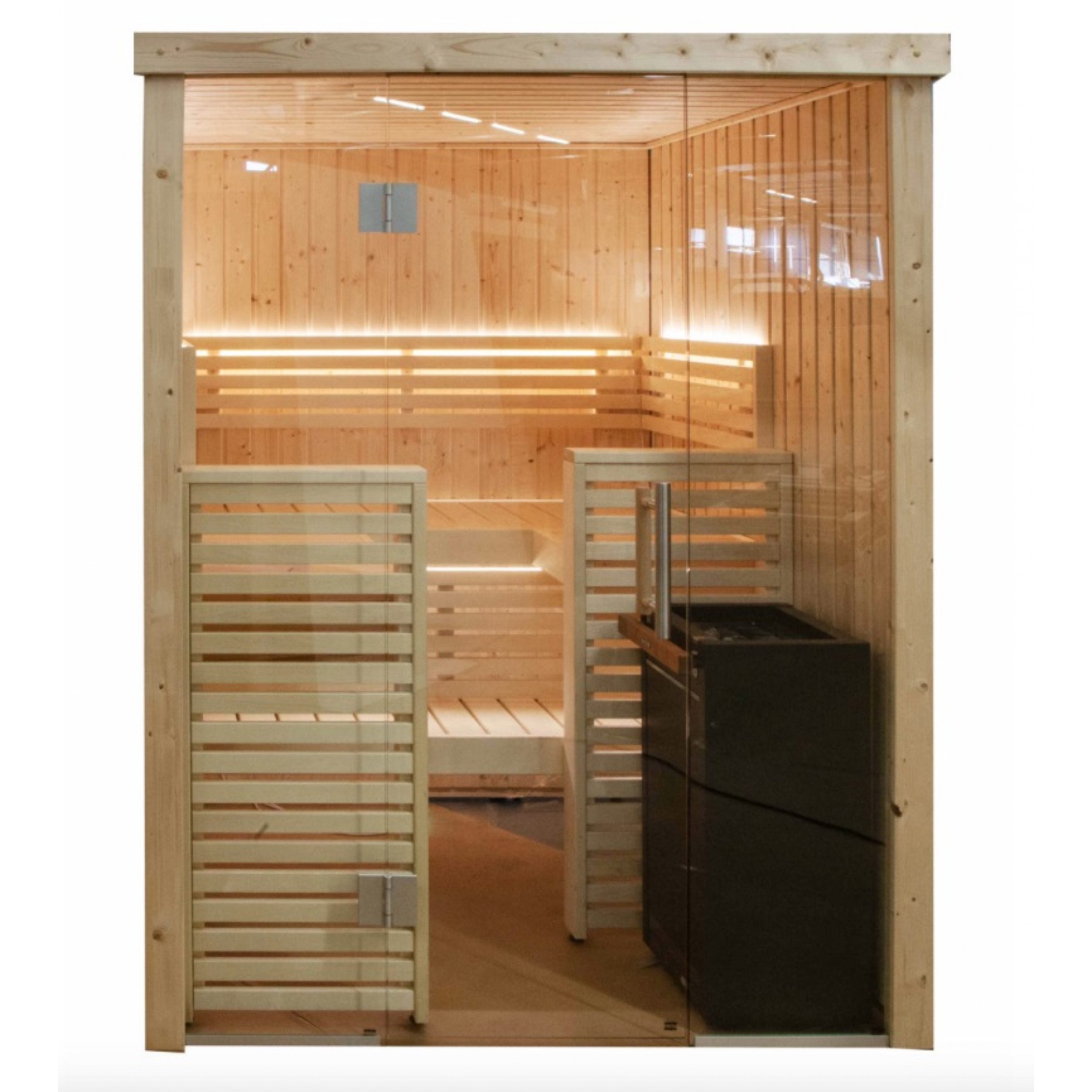 HARVIA Sauna Harvia Variant View Small Sauna Saunakabine aus Fichte ca. 163 x 160