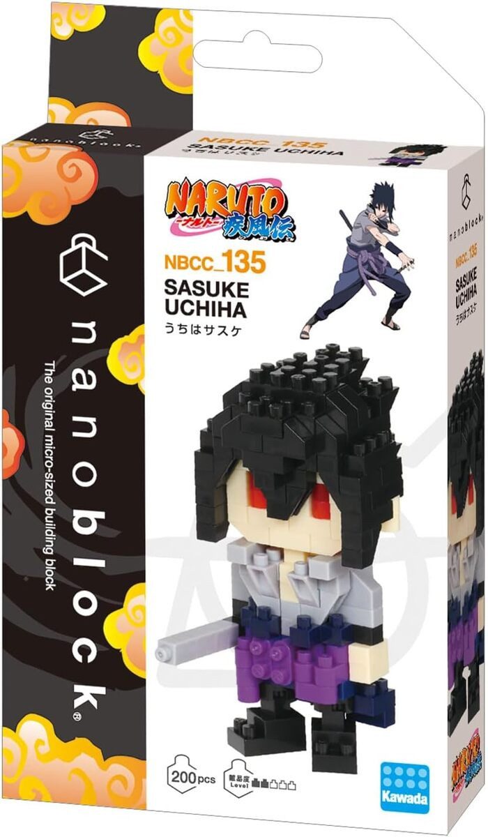 Crunchyroll 3D-Puzzle Nanoblock - Naruto Shippuden - Sasuke Uchiwa - 200 Teile, Puzzleteile