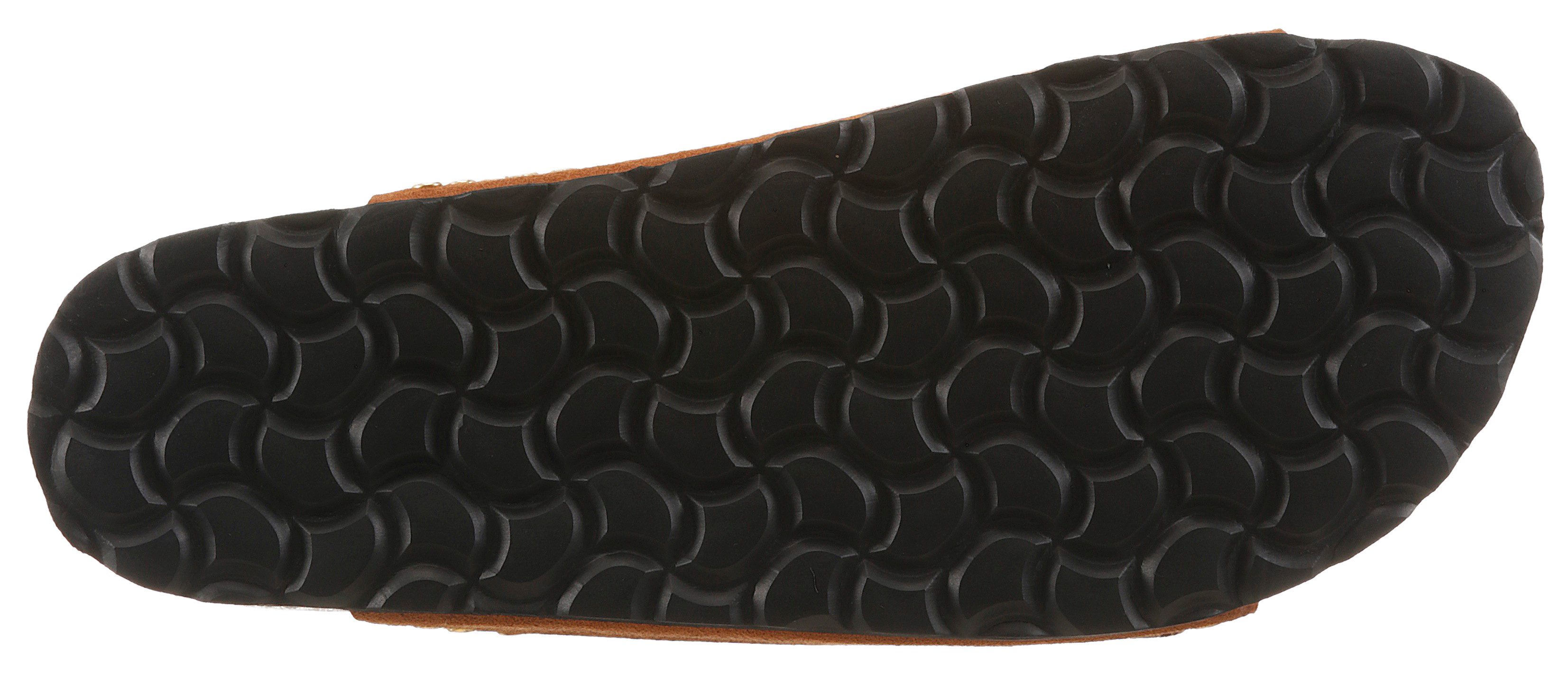 VERBENAS Pantolette Sommerschuh, Hausschuh, Strandschuh mit Nietenverzierung