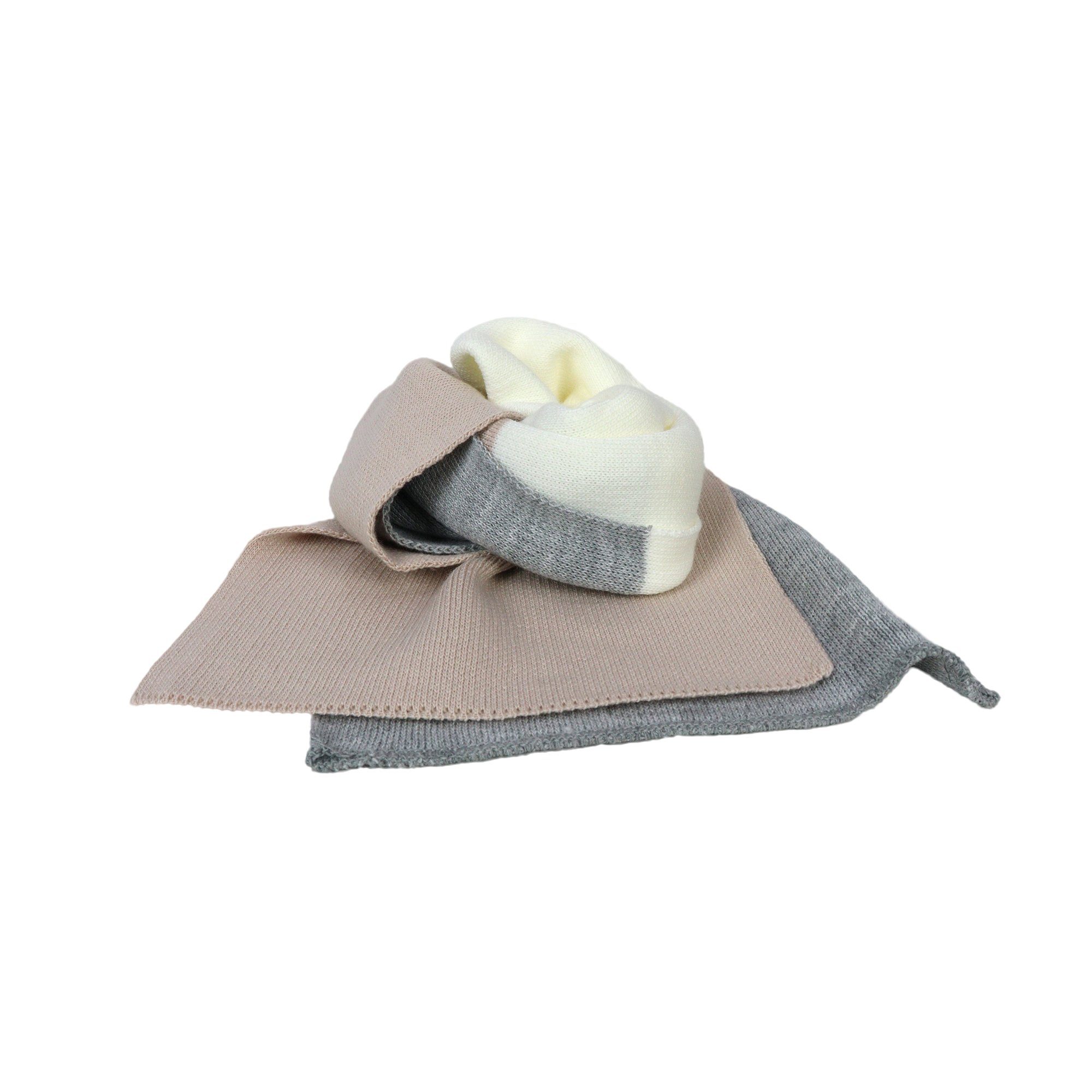 ZEBRO Strickschal Kinder Schal 3 Farben
