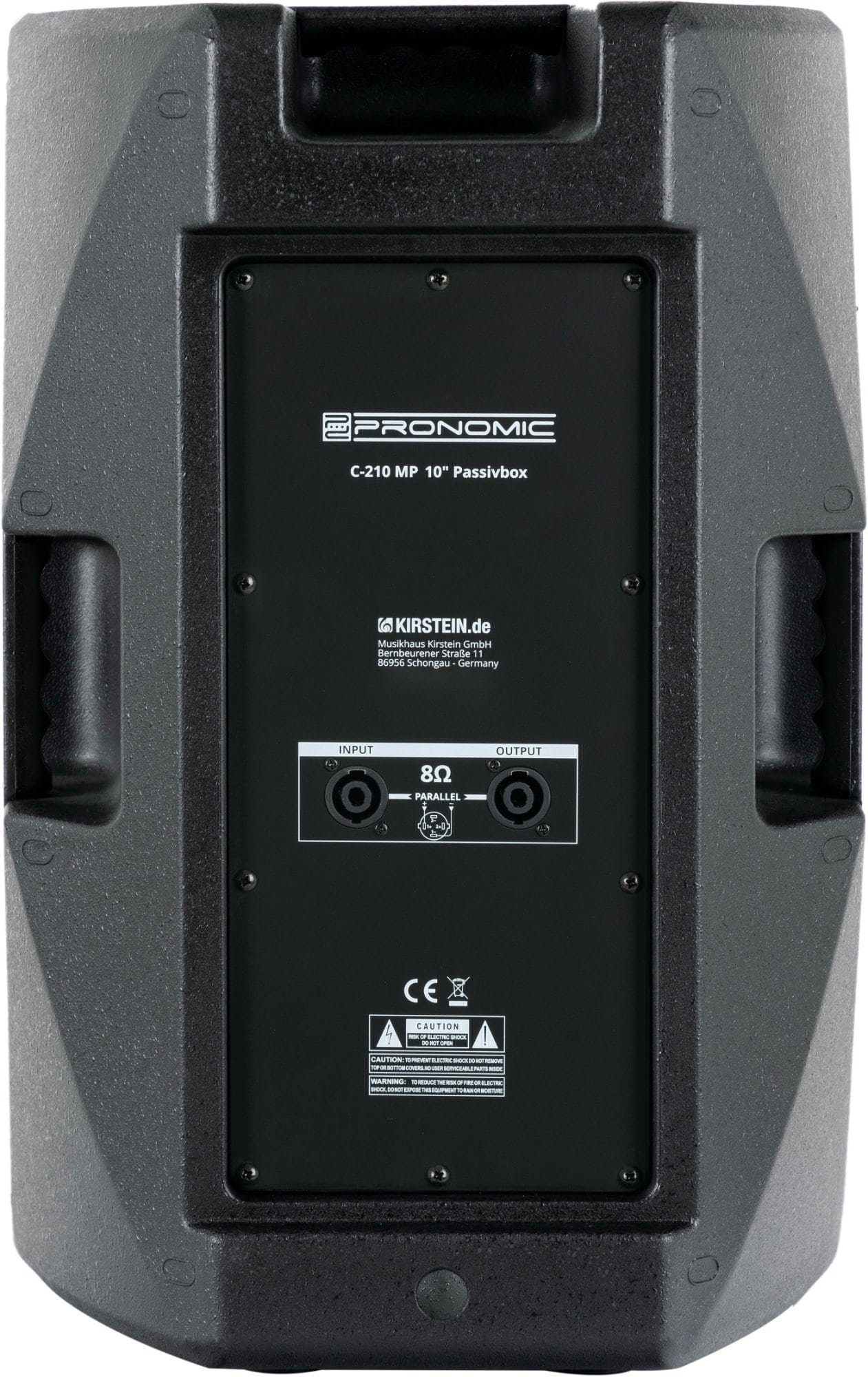 Gehäuse) MP 3 & 2-Wege Lautsprecher Passivbox mit Box Multifunktionsgehäuse (200 10" C-210 Tragegriffe passive strapazierfähigem W, Pronomic im