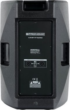 Pronomic C-210 MP 10" Passivboxen Set im Multifunktionsgehäuse samt Stativen Lautsprecher (200 W, passive 2-Wege Box mit 3 Tragegriffe & Boxenstative aus Stahl)