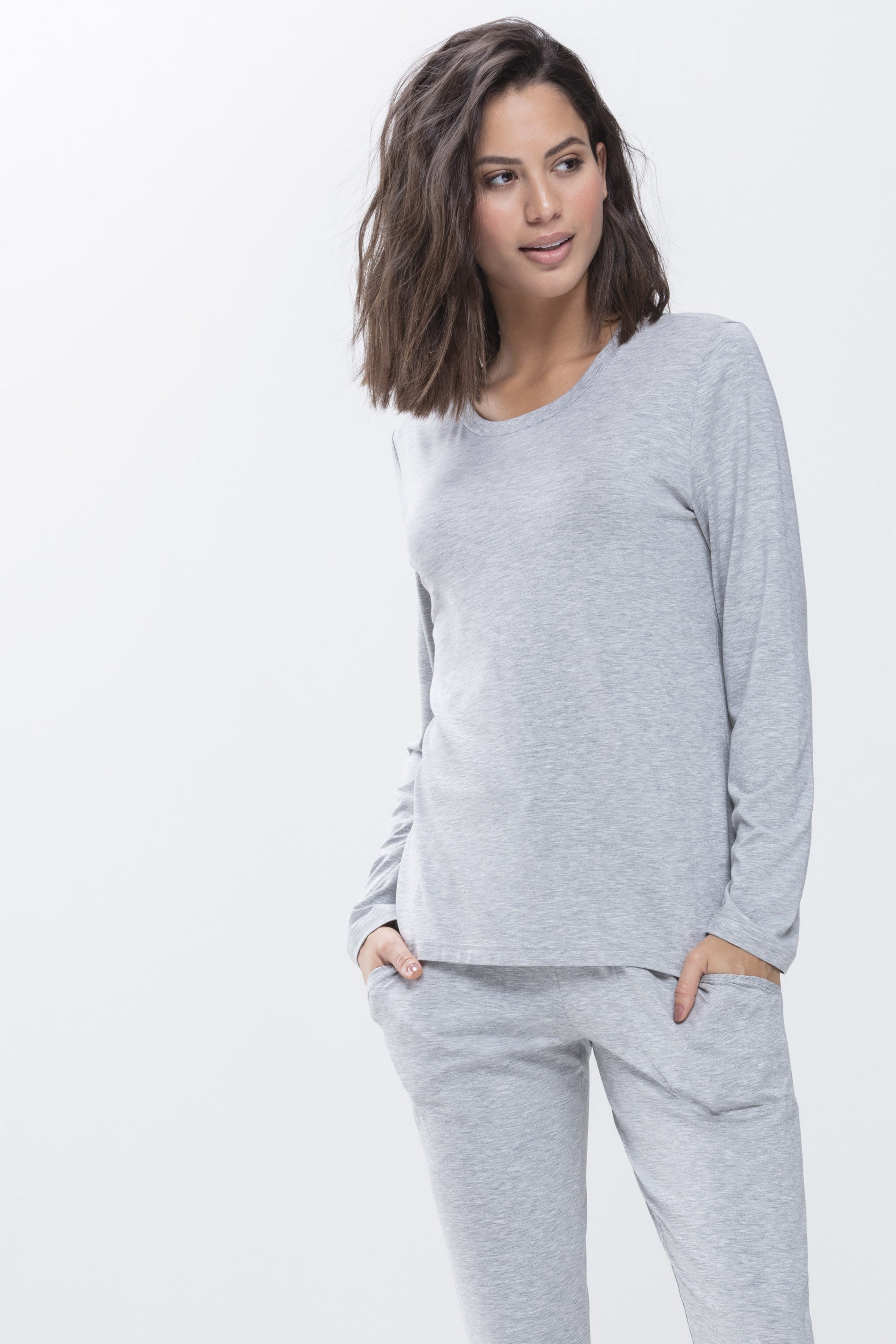 Mey Pyjamaoberteil Damen Serie Sleepy & Easy Uni (1-tlg)