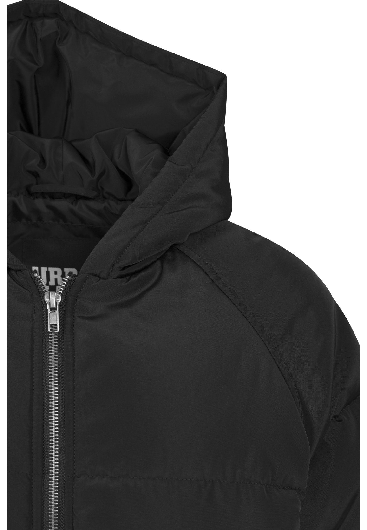 Oversized Hooded TB1758 URBAN CLASSICS Ladies Jacket Puffer black Oversized (1-St) Outdoorjacke Hooded Damen Puffer