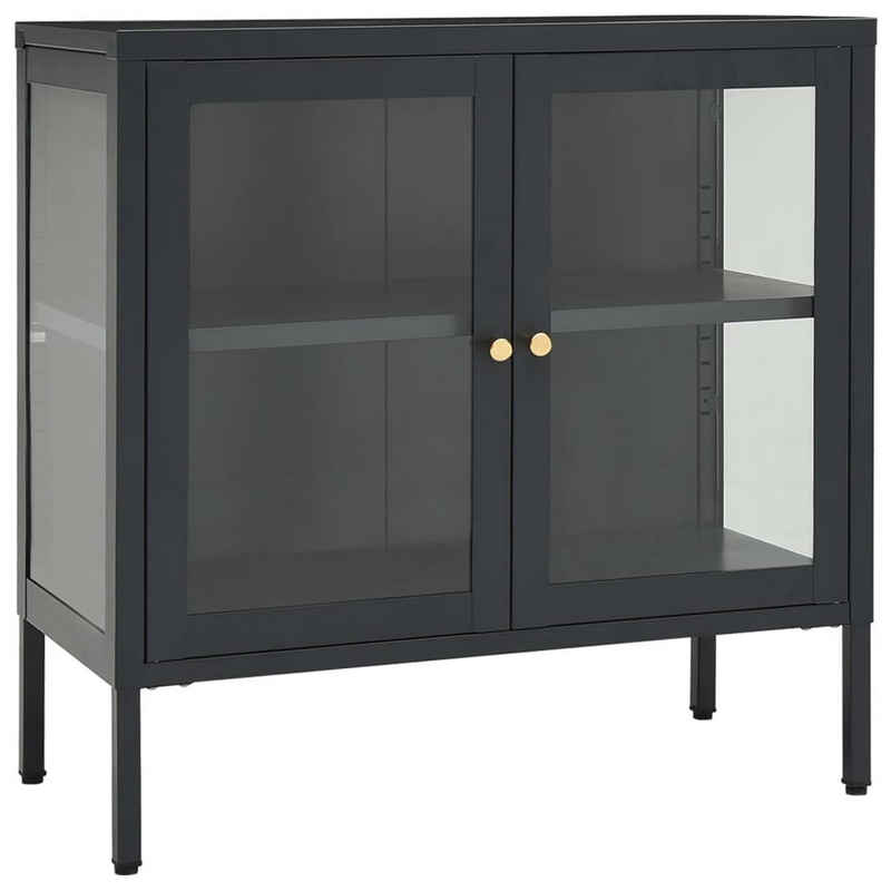 tinkaro Sideboard FOLCO Metall Kommode Anthrazit