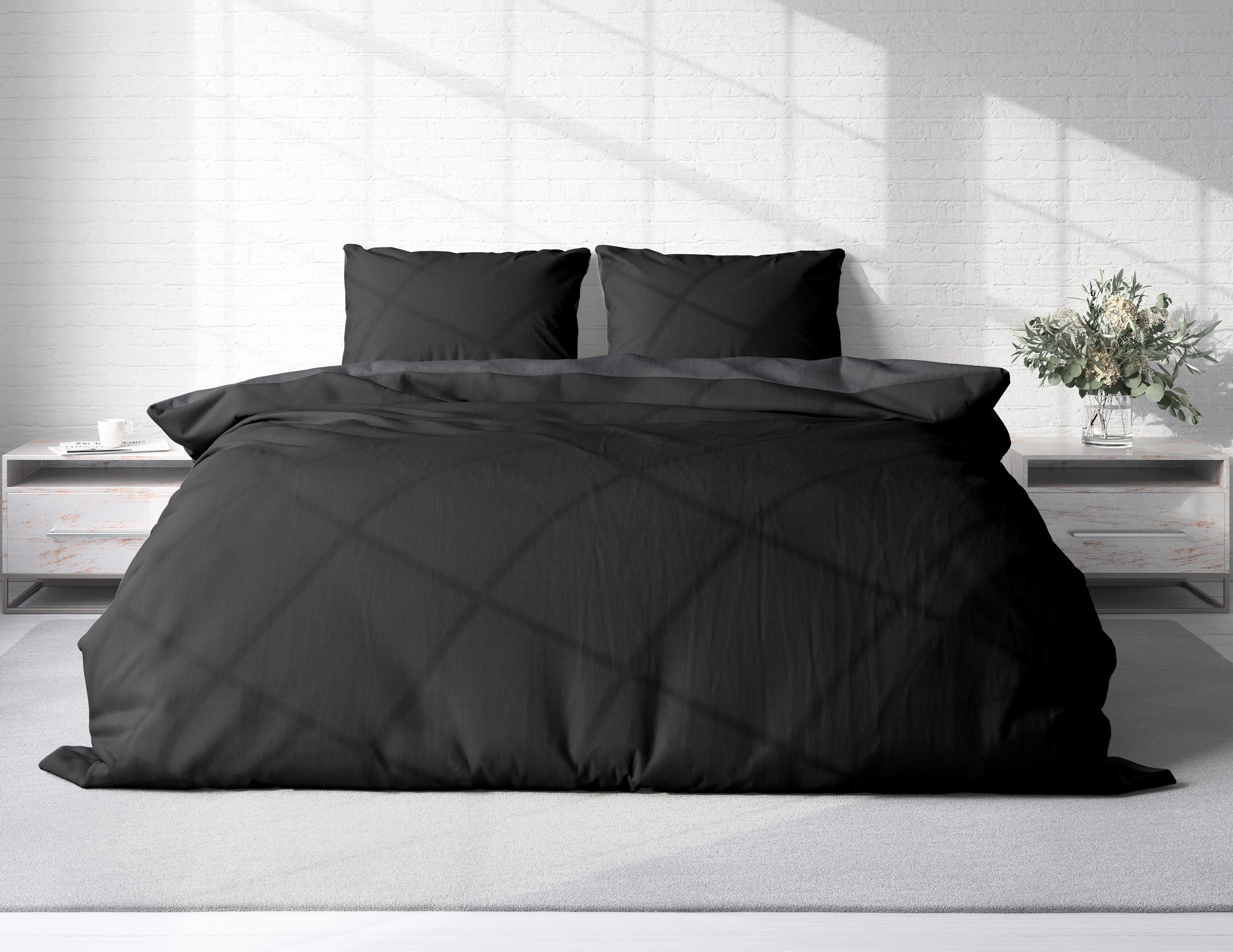 One Home Bettwäsche Doubleface Wende, Seersucker, 3 teilig, Mikrofaser Unif günstig online kaufen