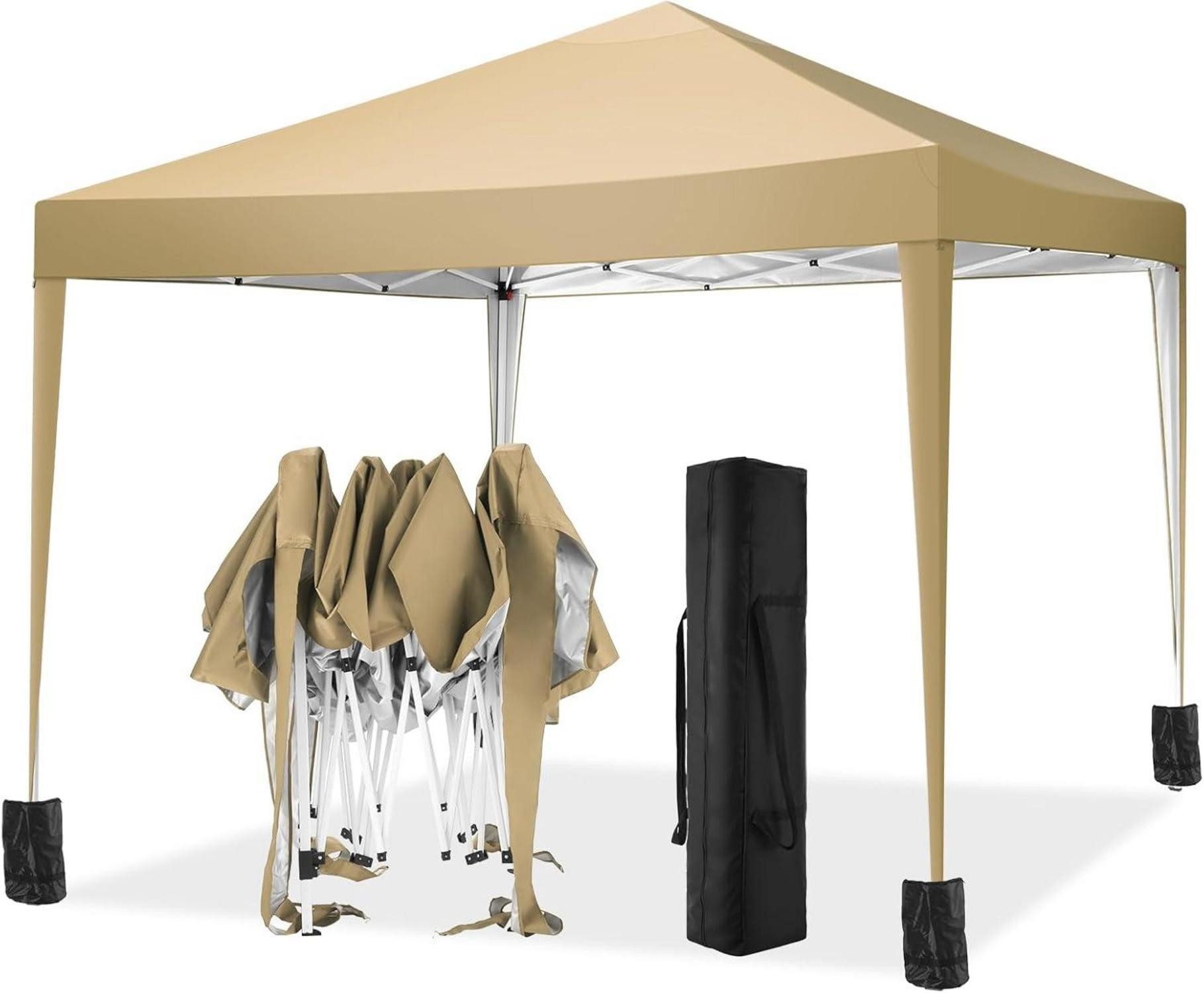 COBIZI Faltpavillon Pavillon 3x3m Wasserdicht Stabil Faltpavillon Pop up mit 4