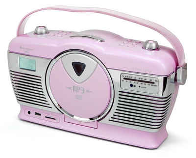 Soundmaster »Soundmaster RCD1350PI Retro Radio mit CD-MP3, USB, SD, LCD Uhr mit Wecker« Kompaktanlage