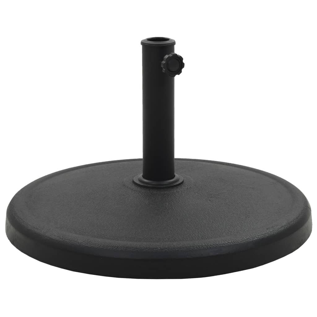 vidaXL Schirmhalter Sonnenschirmfuß Rund 19 kg Schwarz Polyharz