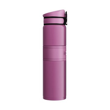 AQUAPHOR Thermoflasche aus Edelstahl 480ml - Edelstahl Trinkflasche ROSA, Hält Ihr Getränk 6 Stunden lang heiß und 6 Stunden lang kalt /