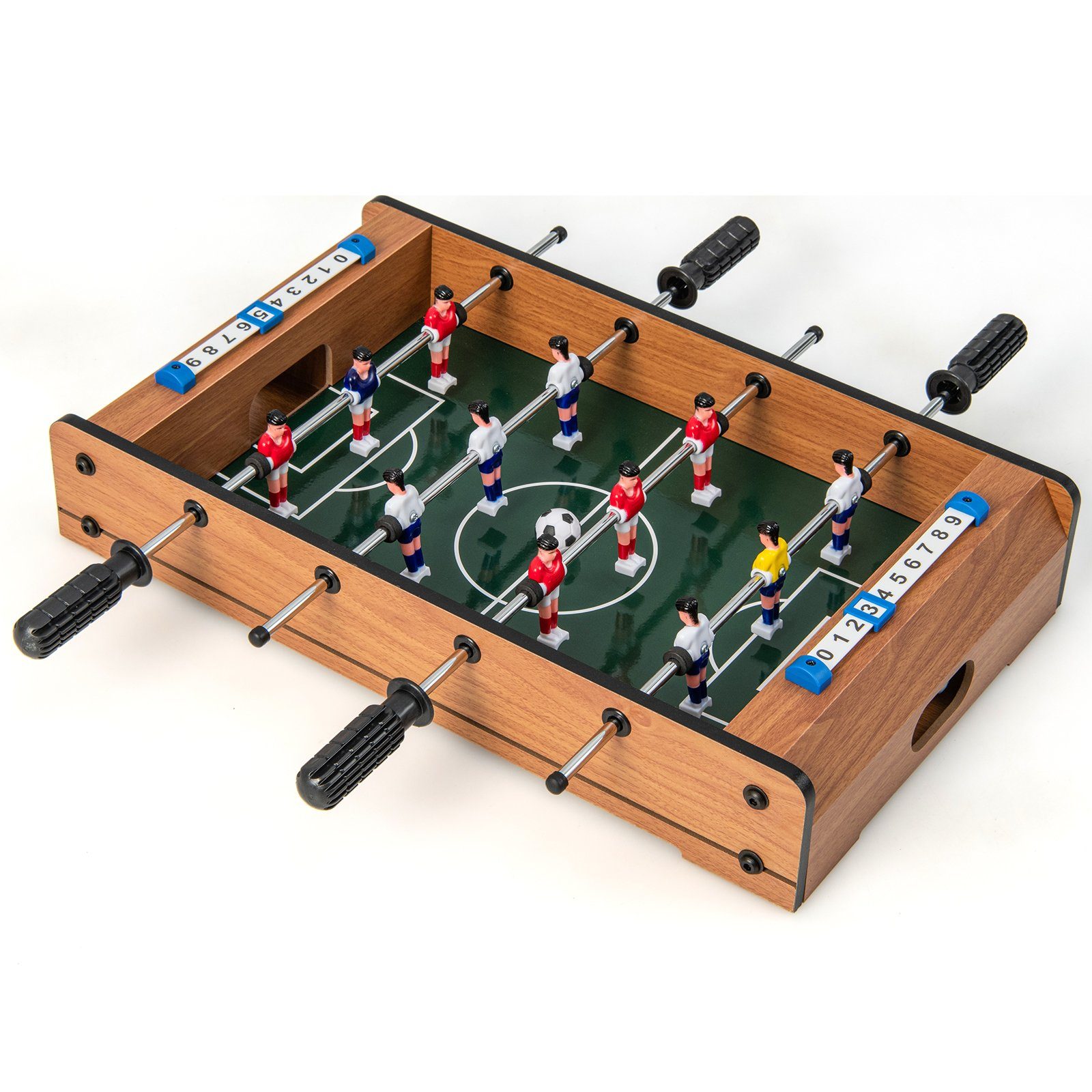 COSTWAY Kickertisch Tischfußball, aus Holz, mit Griff