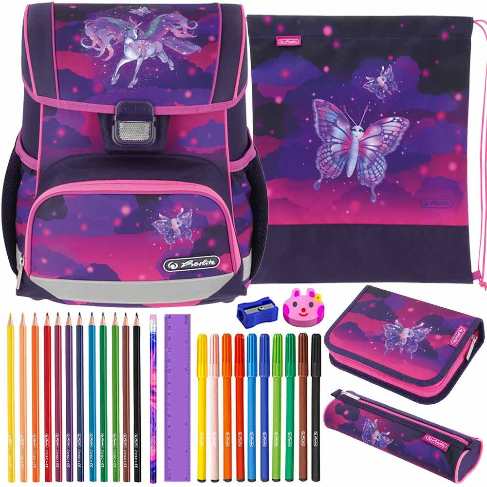 Herlitz Schulranzen Set Loop Plus 10-teilig 2025 Mädchen Magic Unicorn