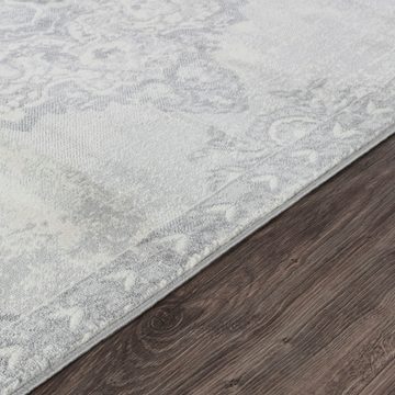 Teppich Traditional, Surya, rechteckig, Höhe: 11 mm, Boho Kurzflor Orientteppich, Wohnzimmer, Schlafzimmer, Grau