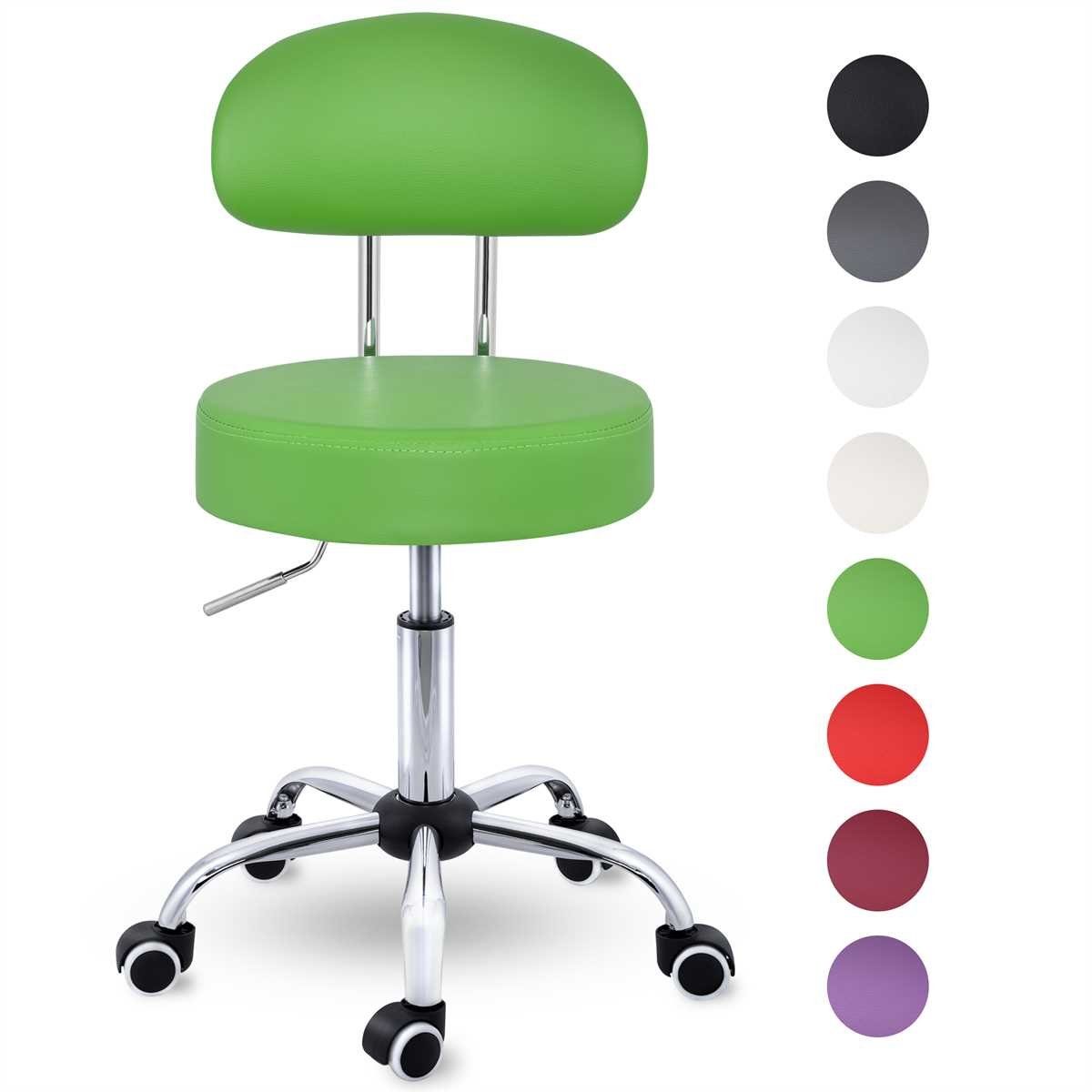 TRESKO Drehhocker Rollhocker mit Lehne, Arbeitshocker günstig online kaufen