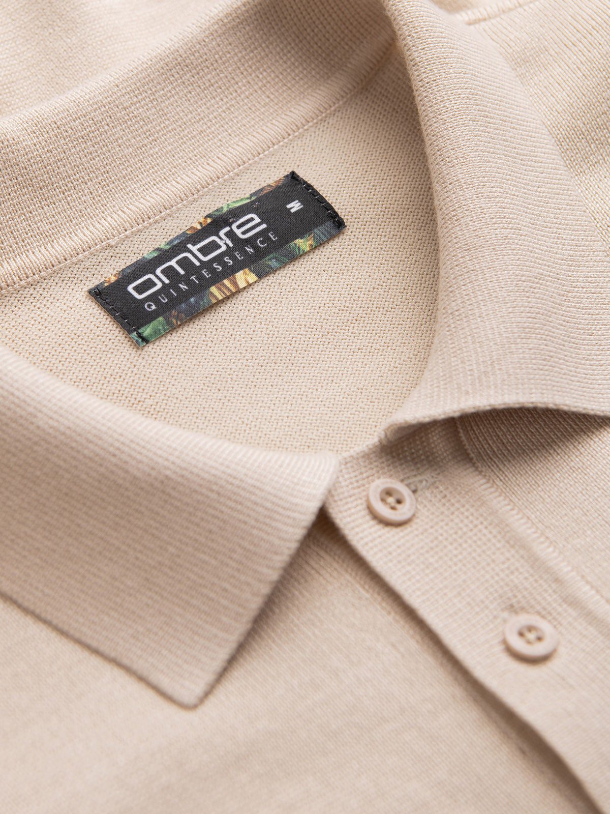 OMBRE Poloshirt Herren-Poloshirt aus weichem Strick mit kontrastierenden Streifen