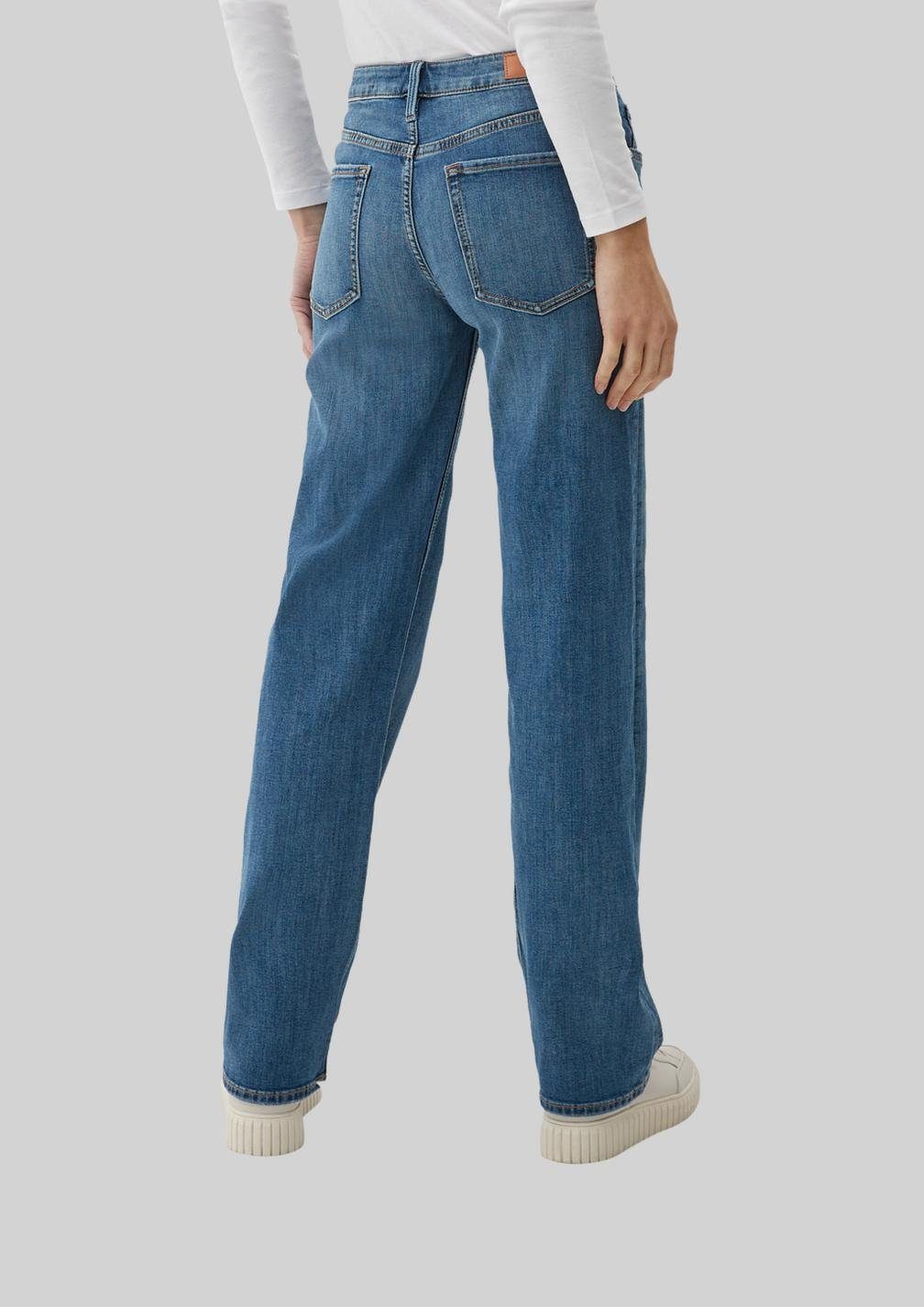 s.Oliver leichter Fit Leg Waschung, KAROLIN / / rise Blau Mid Comfort-fit-Jeans mit Straight Relaxed