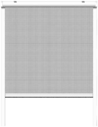 Insektenschutzrollo, SCHELLENBERG, transparent, BxH: 130x160 cm, Rahmen weiß