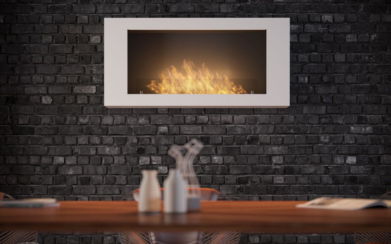 Infire Echtfeuer-Dekokamin Murall 800/1000/1200 Ethanolkamin, Bio Ethanol Kamin mit Heizleistung, Ethanolkamin mit TÜV-Zertifizierung