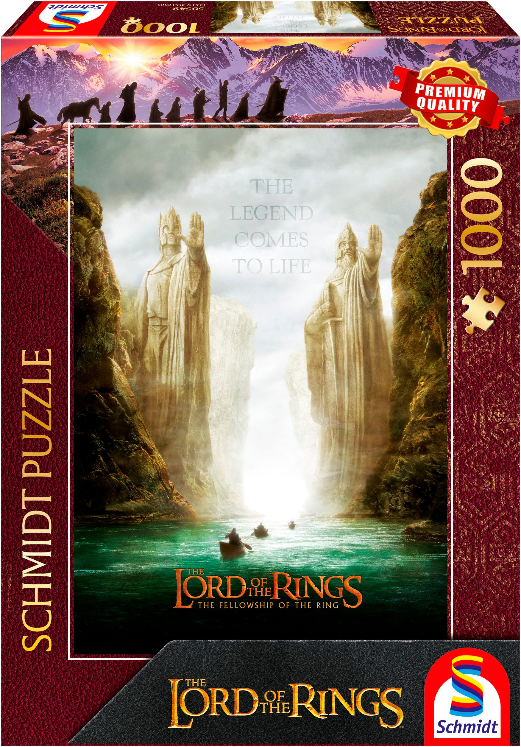 Schmidt Spiele Puzzle Herr der Ringe, The Fellowship of the Ring, 1000 Puzz günstig online kaufen