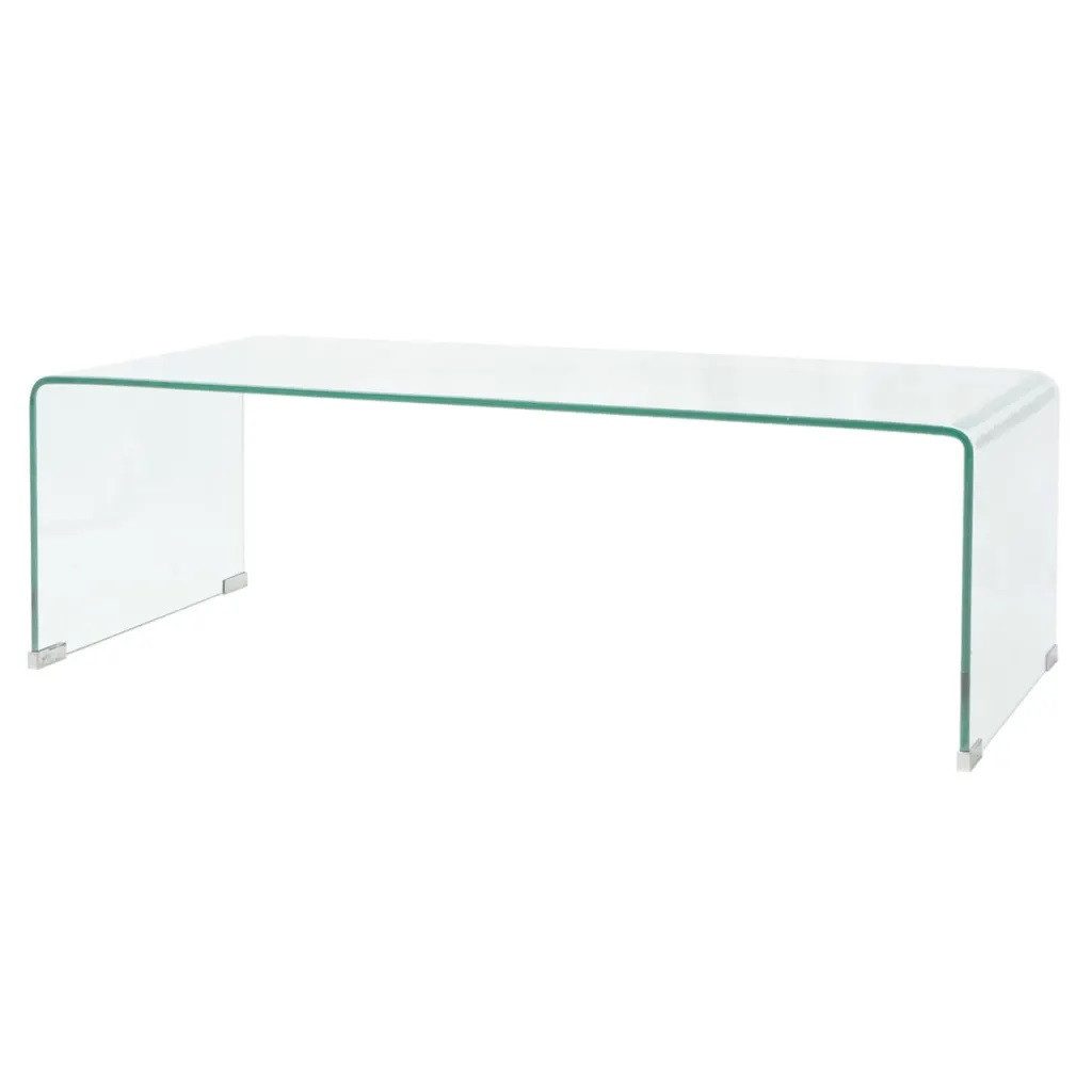 vidaXL Couchtisch Couchtisch Hartglas 98x45x30 cm Transparent