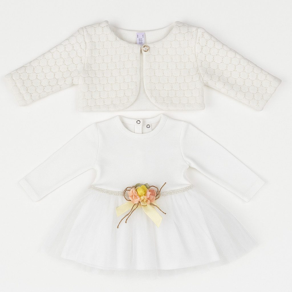 Lorey Medtec Taufkleid Prinzessin Kleid mit Jacke, Party Kleid, Spitze, 100% Baumwolle (Kleid + Jäckchen) Spitze, Tüll