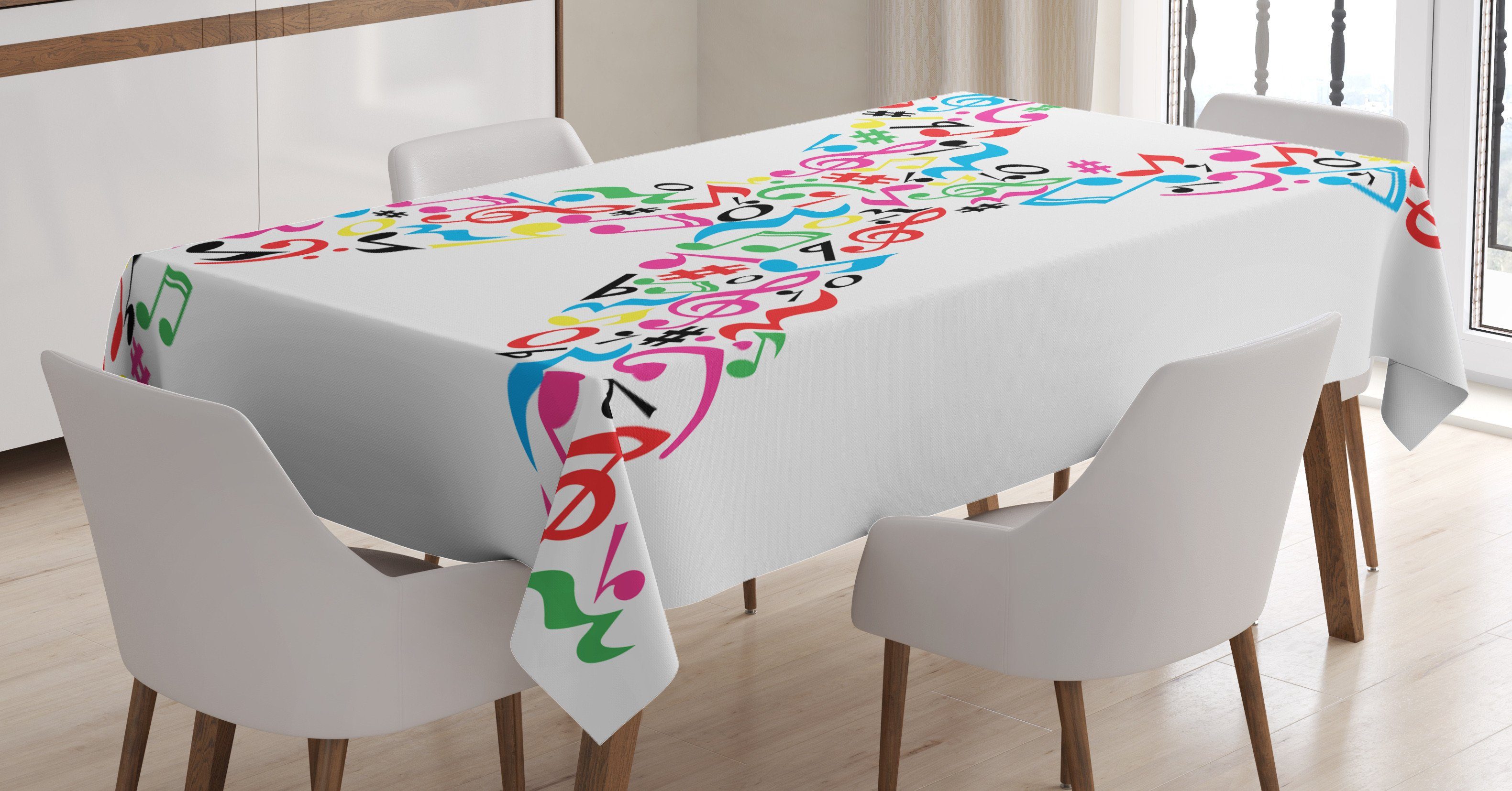 Farben, Buchstabe Vibrant Tischdecke Für den Farbfest X ABC Abakuhaus Musical Klare Bereich Außen geeignet X Waschbar
