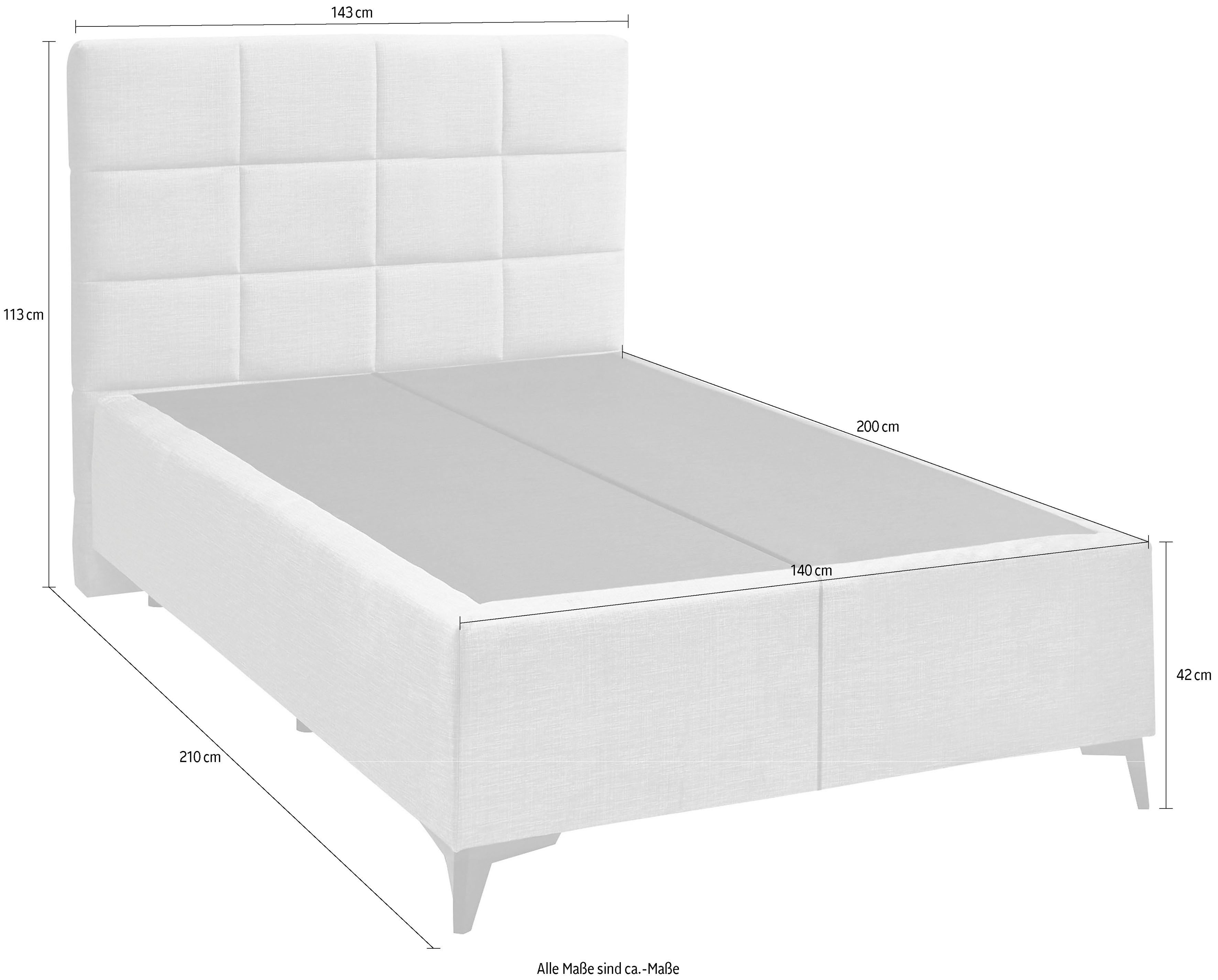 ED EXCITING DESIGN Boxspringbett Navarra, wahlweise günstig online kaufen