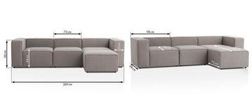 XDREAM Ecksofa Modulares Sofa Milos, individuell kombinierbare Wohnlandschaft, 4 Teile, skandinavisches Design