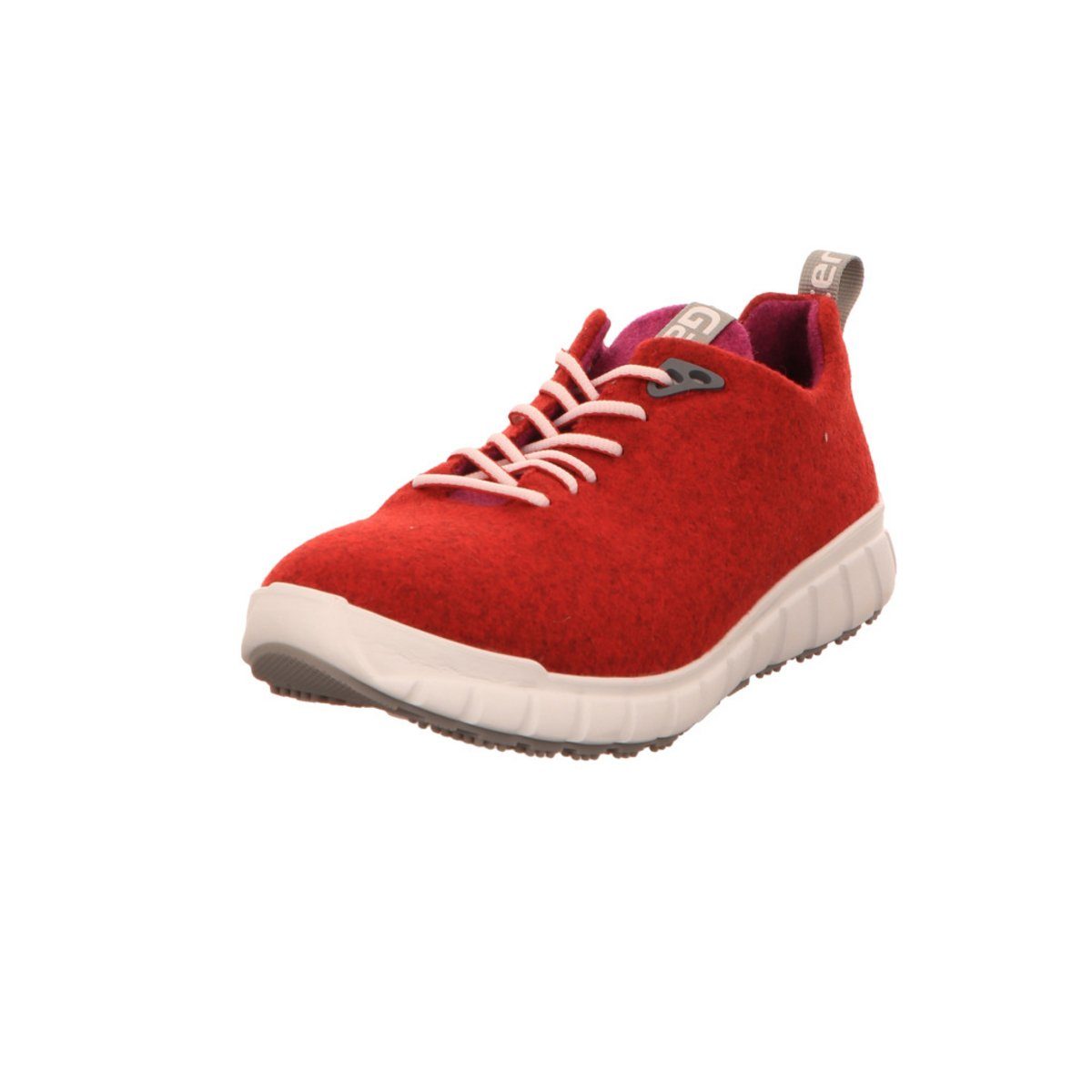Komfort Schnürer für Damen in rot Schnürschuh
