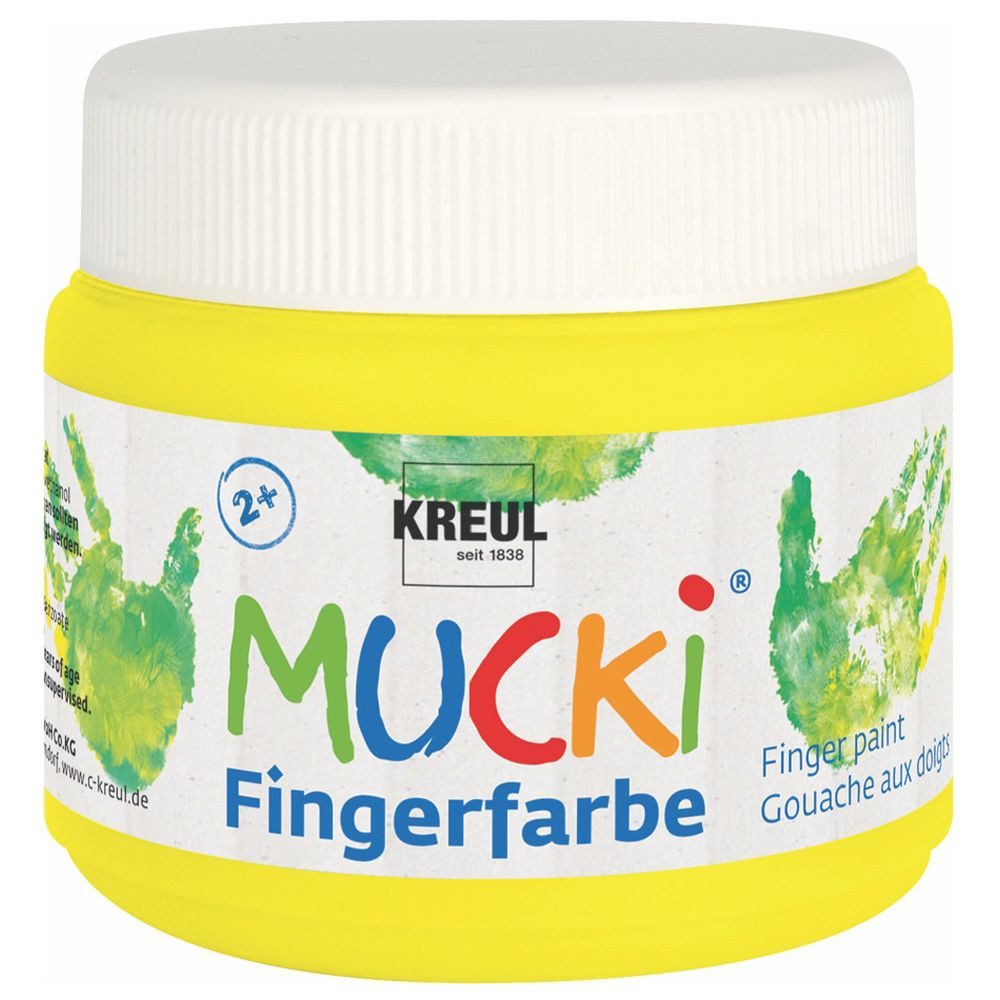C. KREUL Fingerfarbe KREUL Пальчиковые краски MUCKi quietsch gelb 150ml Dose