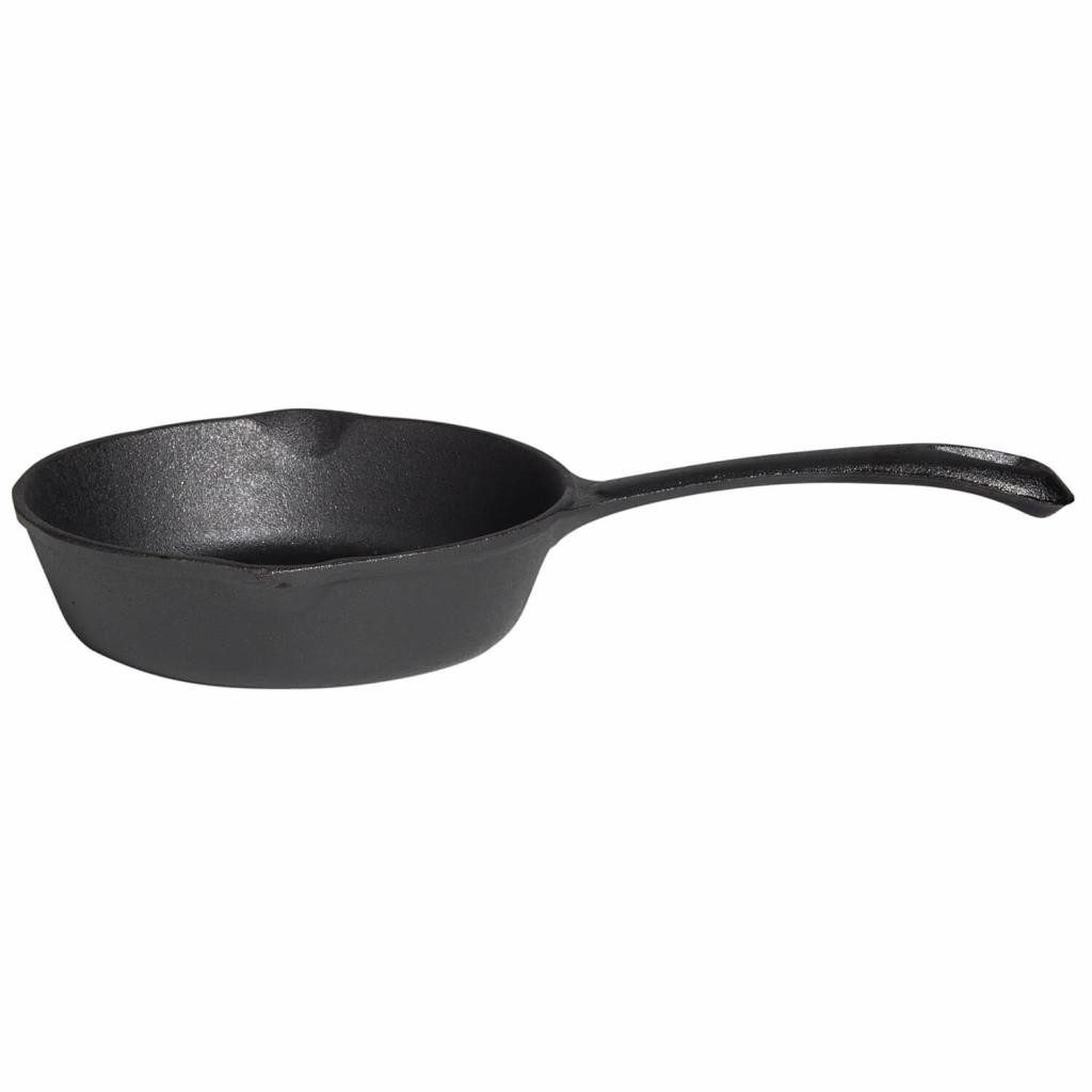 Grillpfanne Gusseisen-Pfanne Ø 16 cm, schwarz, für alle Herdarten inkl. Induktion