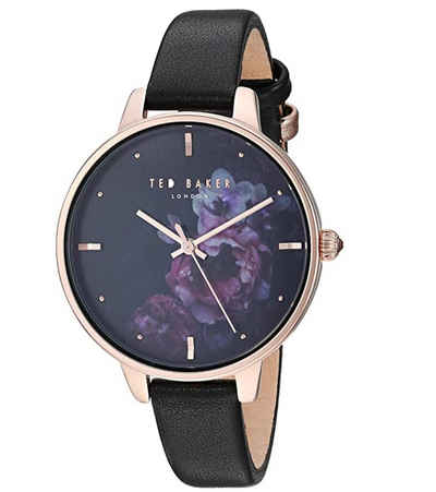 Ted Baker Quarzuhr »TED BAKER LONDON Damen Armband-Uhr Quarz-Uhr mit Blumenmuster und Uhrenbox Uhren Schwarz«