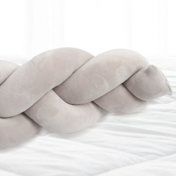 Clanmacy Bettnestchen Baby Nestchen 2/3M Schlafen Kopf Lagerungskissen Pillow Matratze Knotenkissen, (200-tlg)