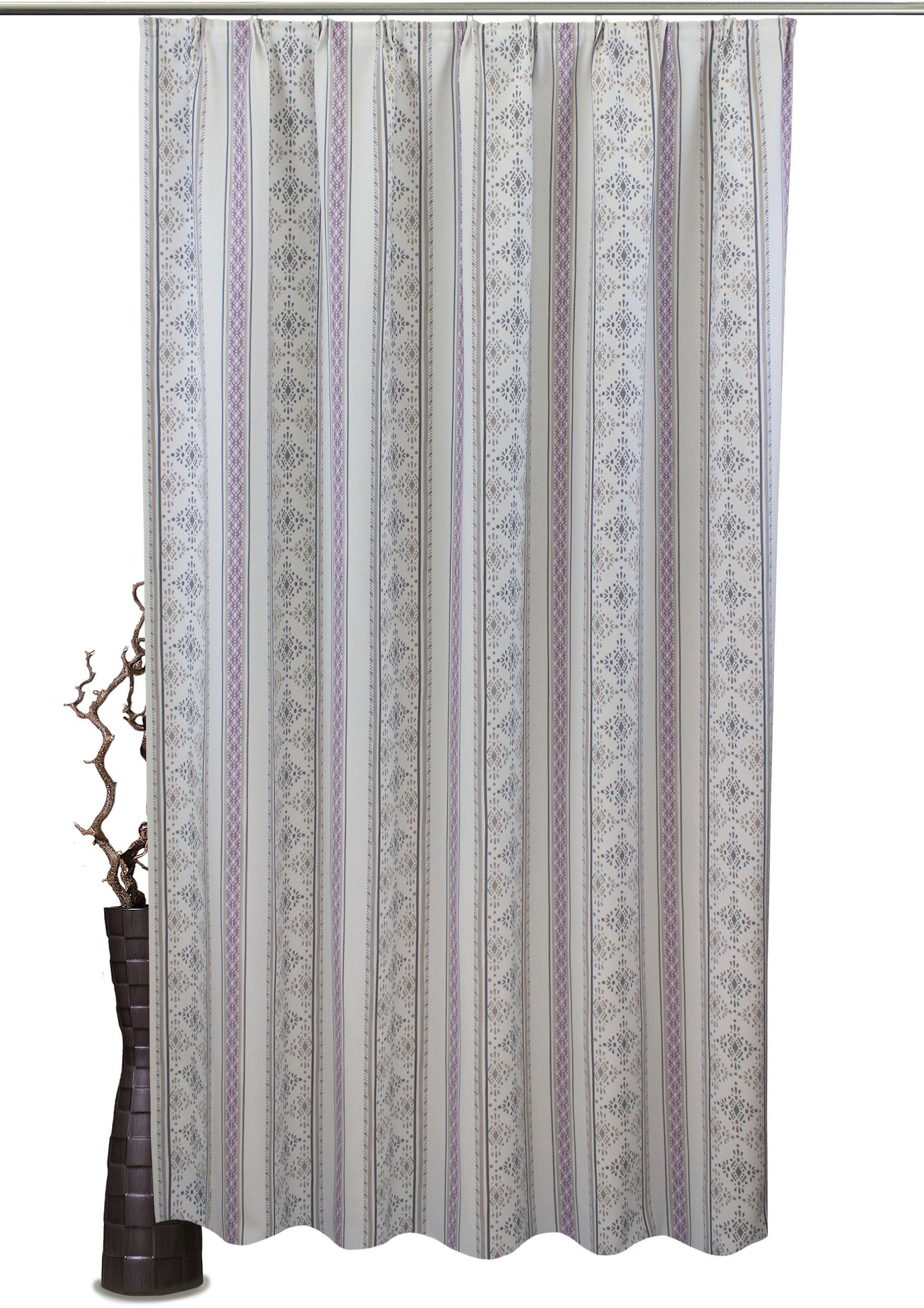 Kräuselband (1 Rhona, lavendel St), blickdicht VHG, Vorhang