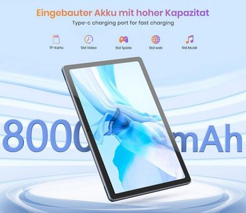 TPZ T10A-4 Tablet (10.36", 128 GB, Android 12, 8000mAh 2000x1200 FHD UNISOC Octa-Core 5G WiFi Tablet Pc 13+5MP Kamera)